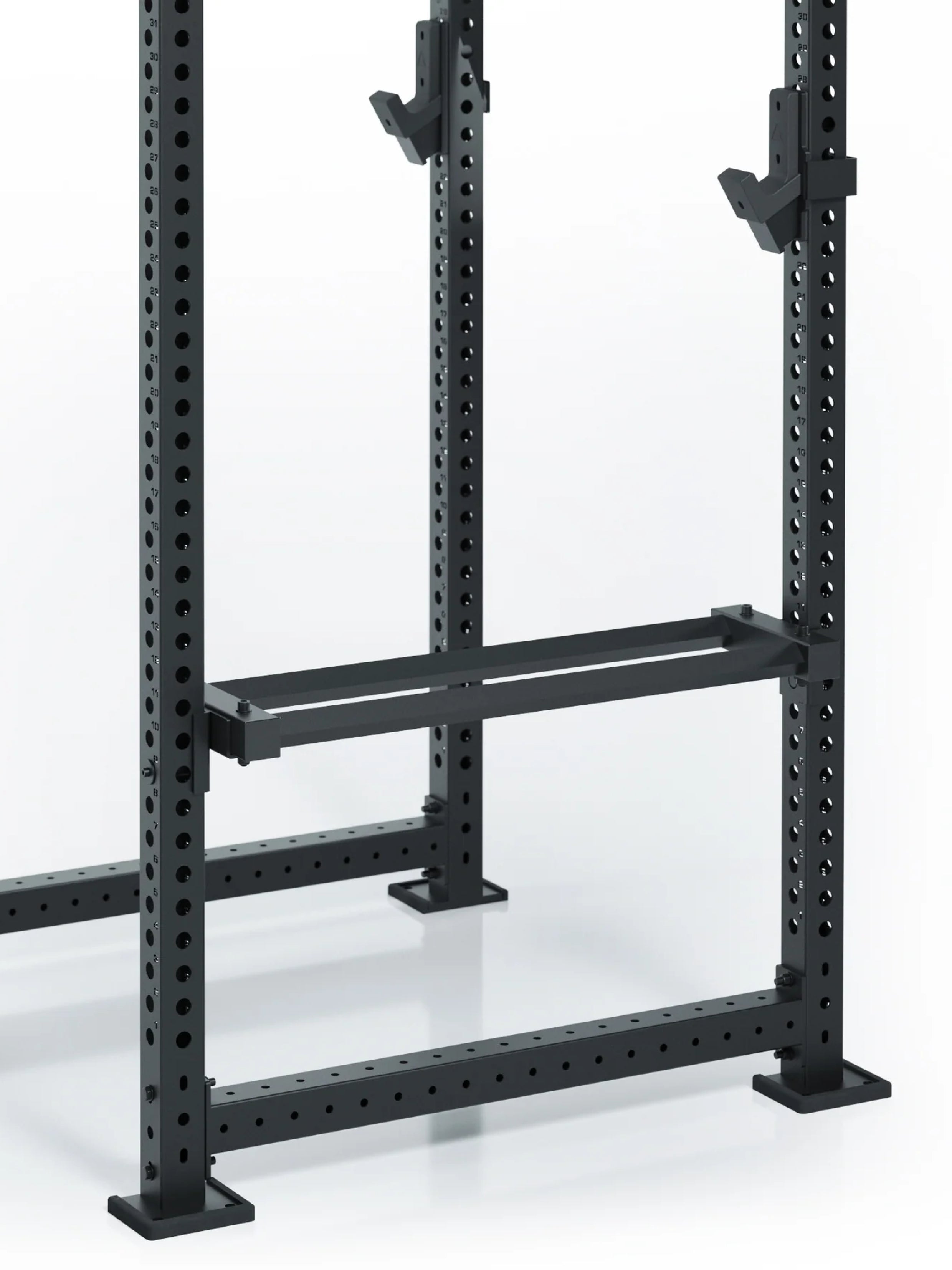 Ablage für Bumper Plates und Wallballs Gewichte: Vorhandener Platz im Squat Rack optimal genutzt | Einfache Montage am Power Rack | Sorgt für Ordnung | Hohe Tragkraft