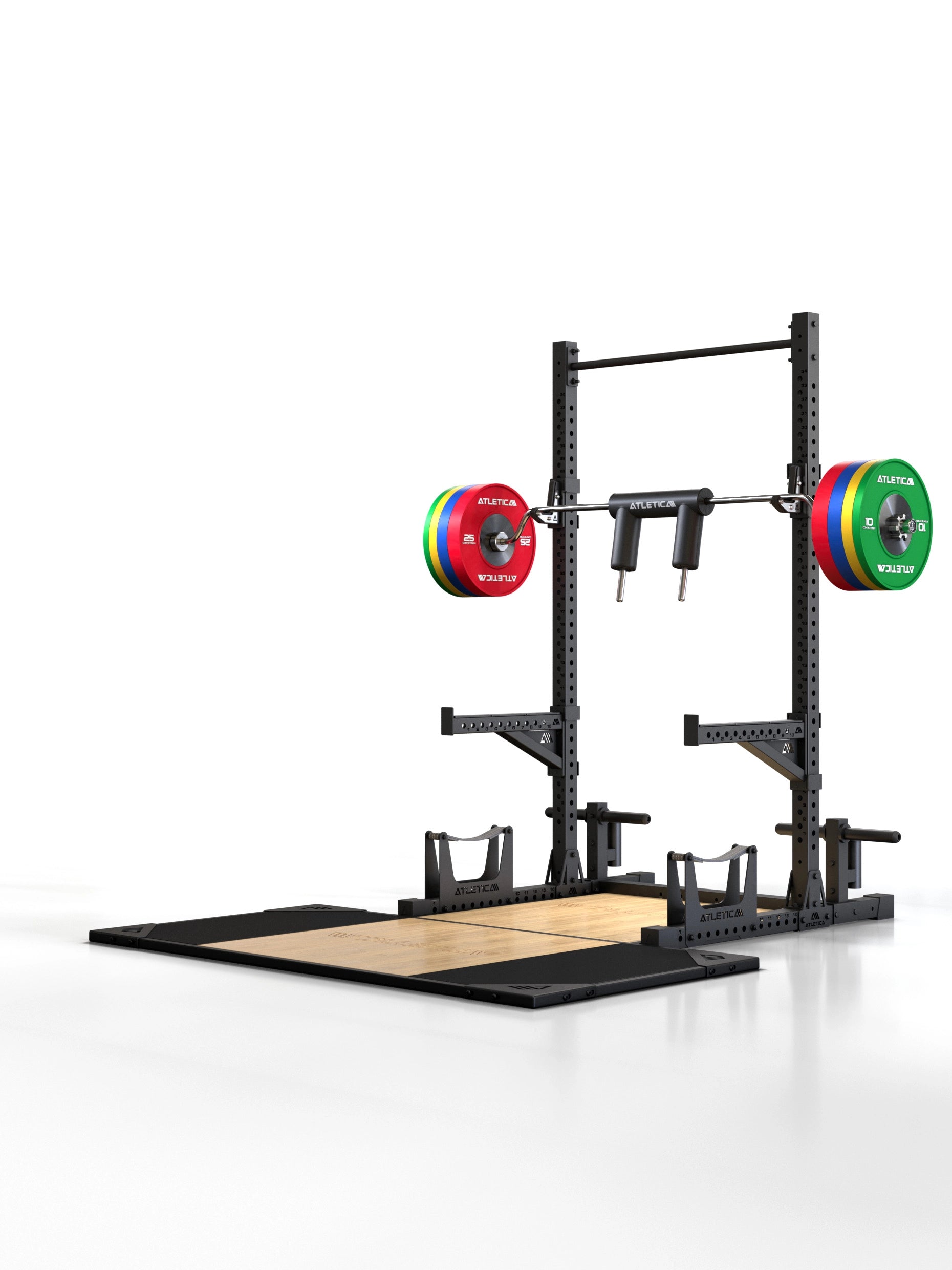 Weightlifting Platform für sicheren Stand bei Deadlifts | reduziert Lärm und Vibration bei Drops | schont Boden und Equipment | passend für R8 und R7 Power Racks
