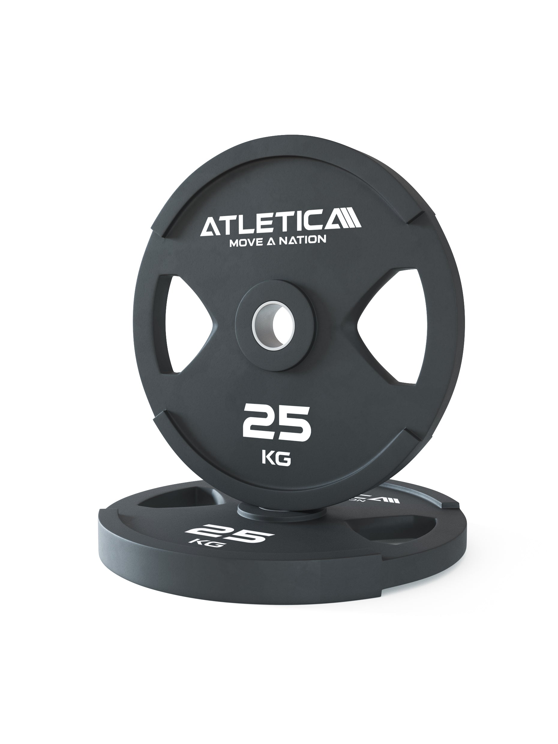 Hantelscheiben Dual-Gripper Plates: Hohe Ergonomie durch Zwei-Griff Design | 2.5kg bis 25kg | Schadstofffrei mit TÜV REACH Zertifikat, #size_2x25kg