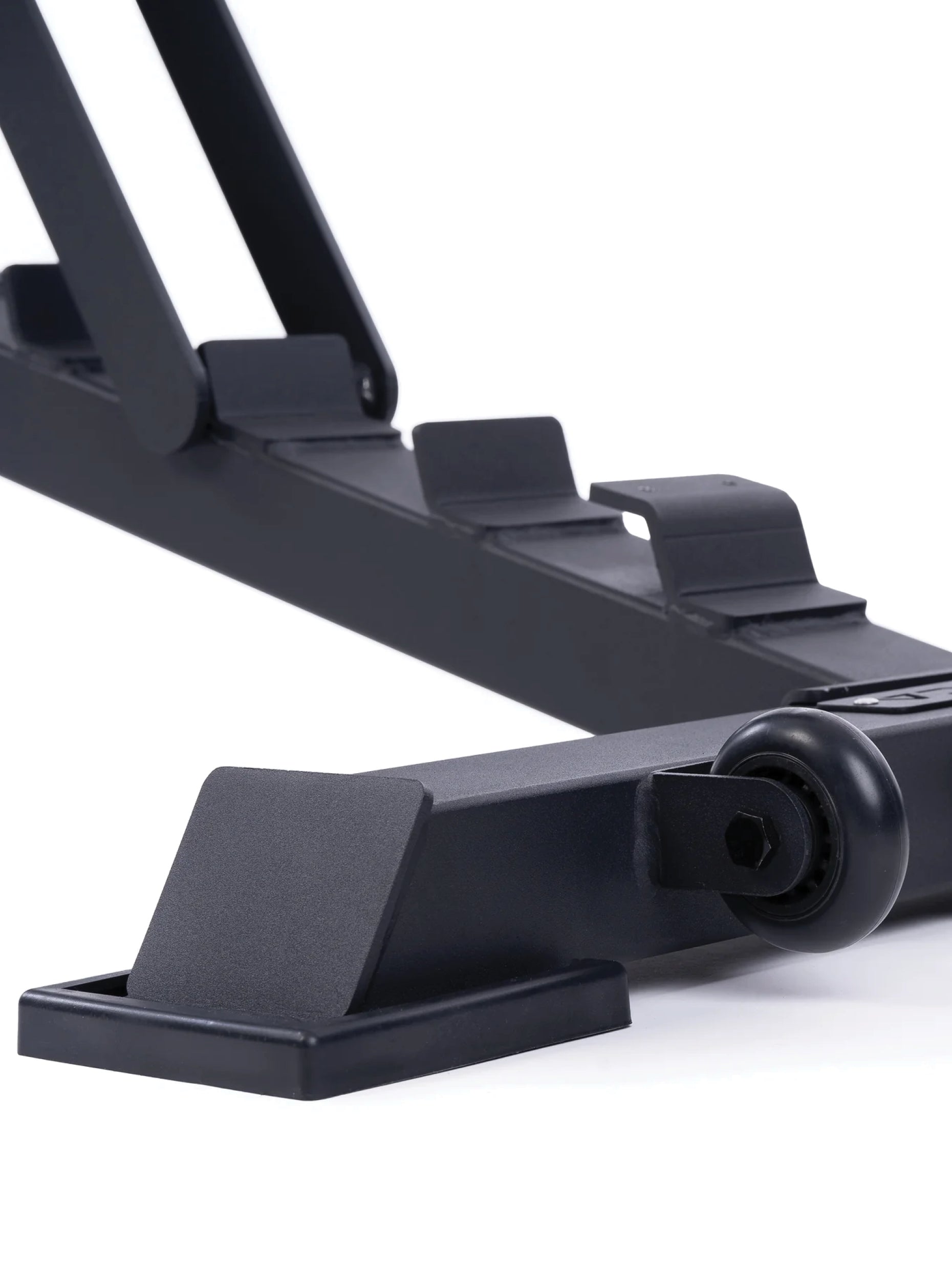 Fitnessbank B2 negativ verstellbar: Neigungswinkel von -15° bis 85°, Rückenlehne 7-fach, mit Transportrollen, in schwarz