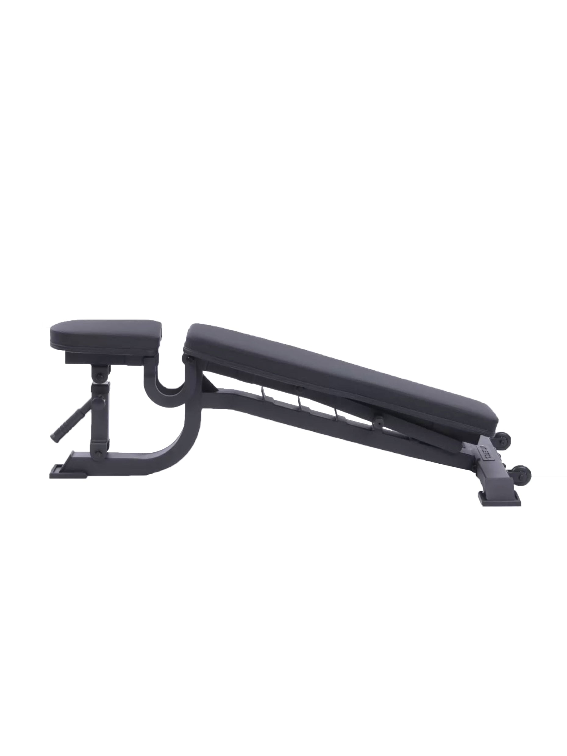 Hantelbank B2 negativ verstellbar: flach, Rückenlehne 7-fach, Sitz 3-fach verstellbar, 400 kg Belastbarkeit, TÜV-geprüft, in schwarz