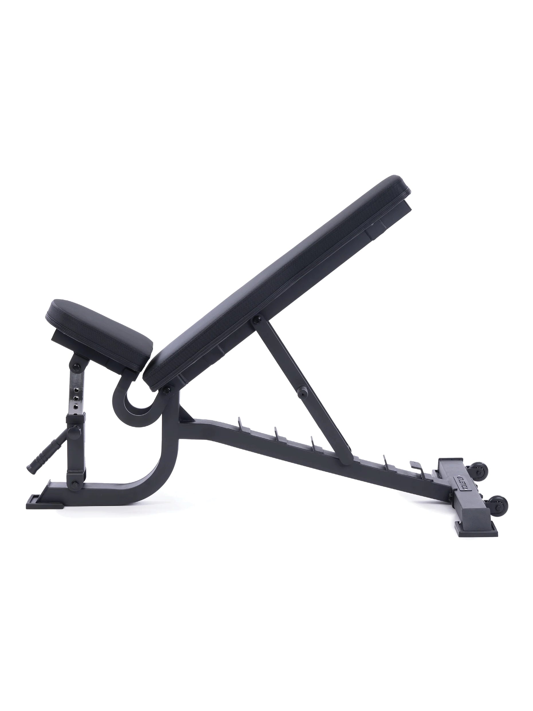 Schrägbank B2 negativ verstellbar: Neigungswinkel von -15° bis 85°, Rückenlehne 7-fach, Sitz 3-fach verstellbar, 400 kg Belastbarkeit, TÜV-geprüft, in schwarz