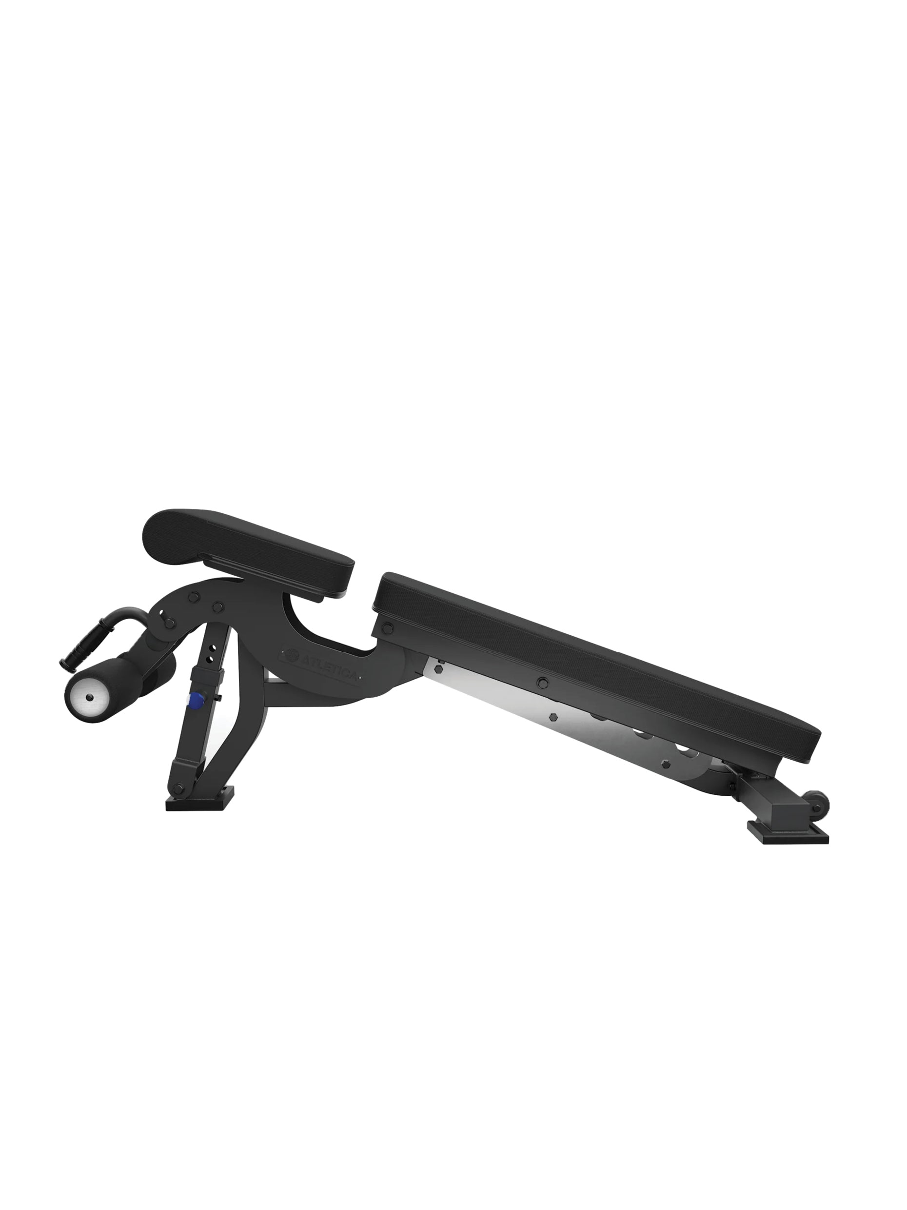 negativ verstellbare Hantelbank B6: mit Fussblocker für Situps, in schwarz, #material_mesh