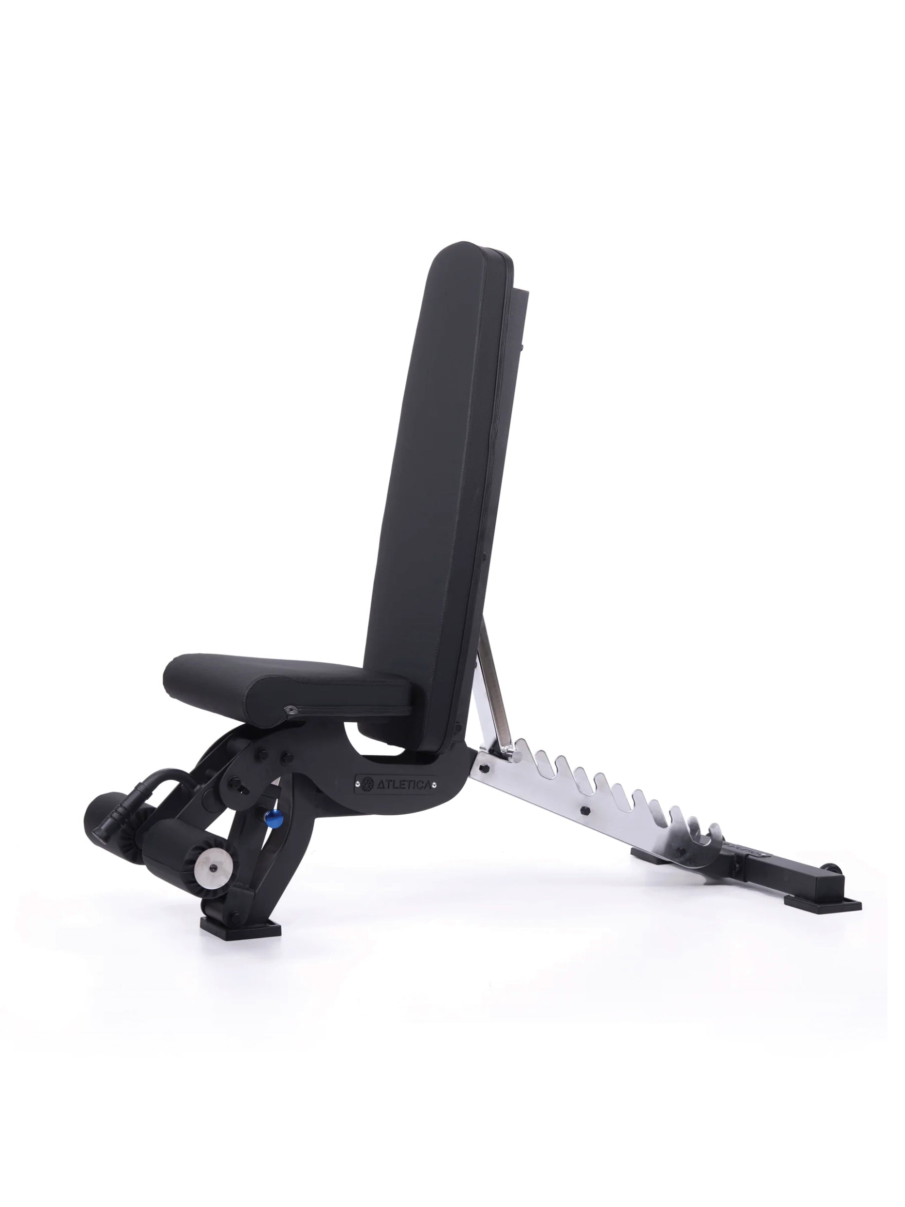 Hantelbank B6, negativ verstellbar, mit 90° Winkel, mit Fussblocker für Situps, in schwarz, für Fitnesstraining mit Kurzhanteln und Langhanteln, #material_mesh