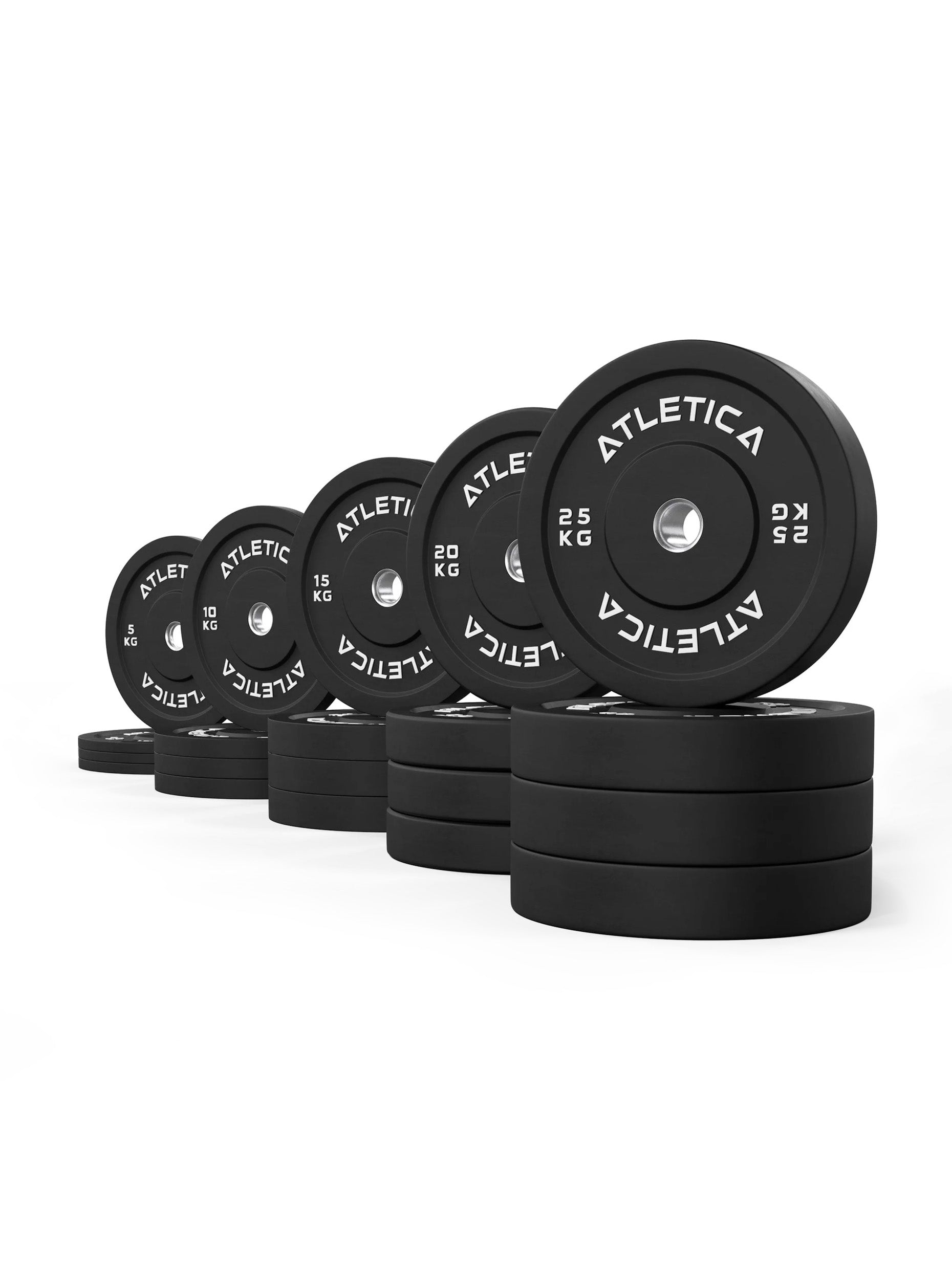 Gewichte Bumper plates: Set 300 kg Setpreis | Bumper Plates 300 kg bestehend aus 4x 5 kg ∣ 4x 10 kg ∣ 4x 15 kg ∣ 4x 20 kg ∣ 4x 25 kg