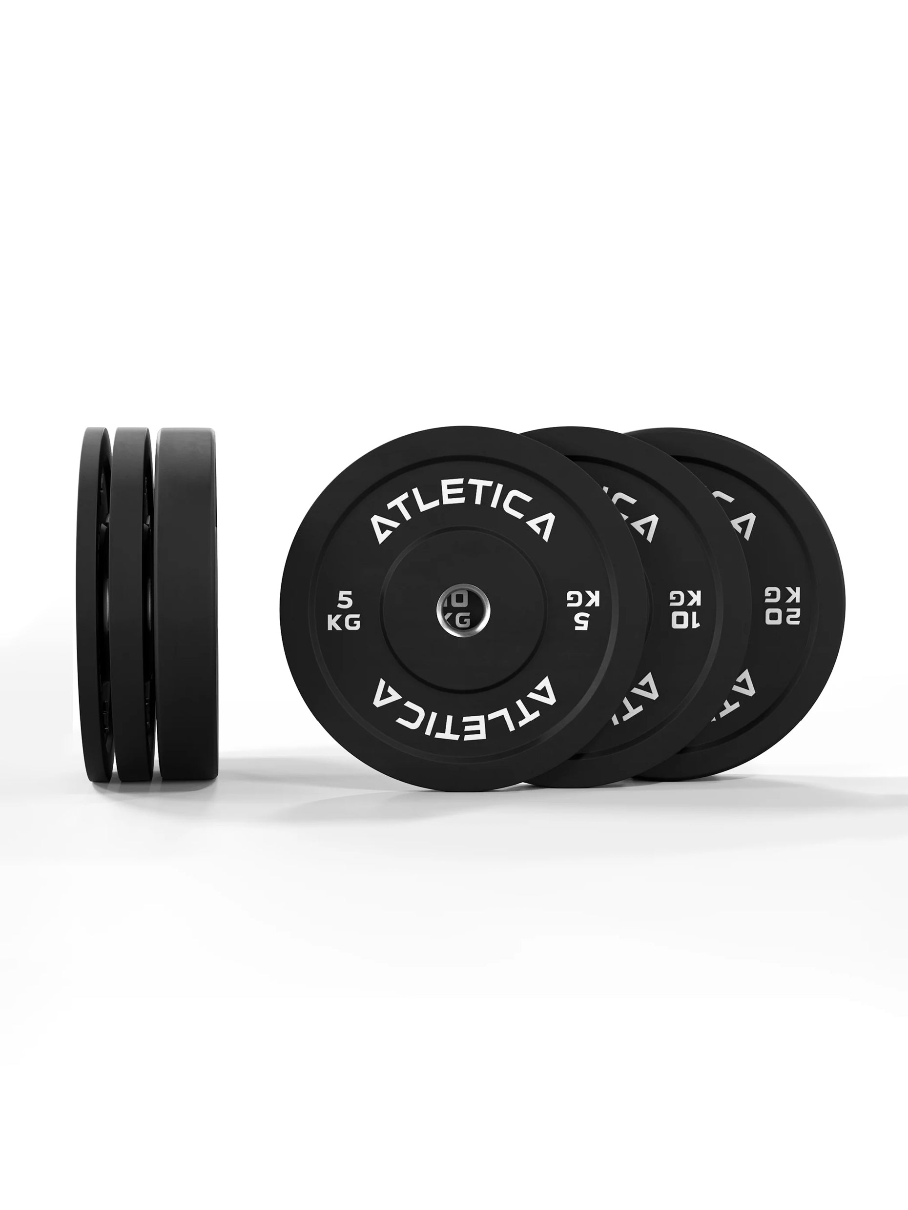 Hantelscheiben Bumper Plates: 70 kg Set bestehend aus 2 x 5 kg ∣ 2x 10 kg ∣ 2x 20 kg | 50 mm
