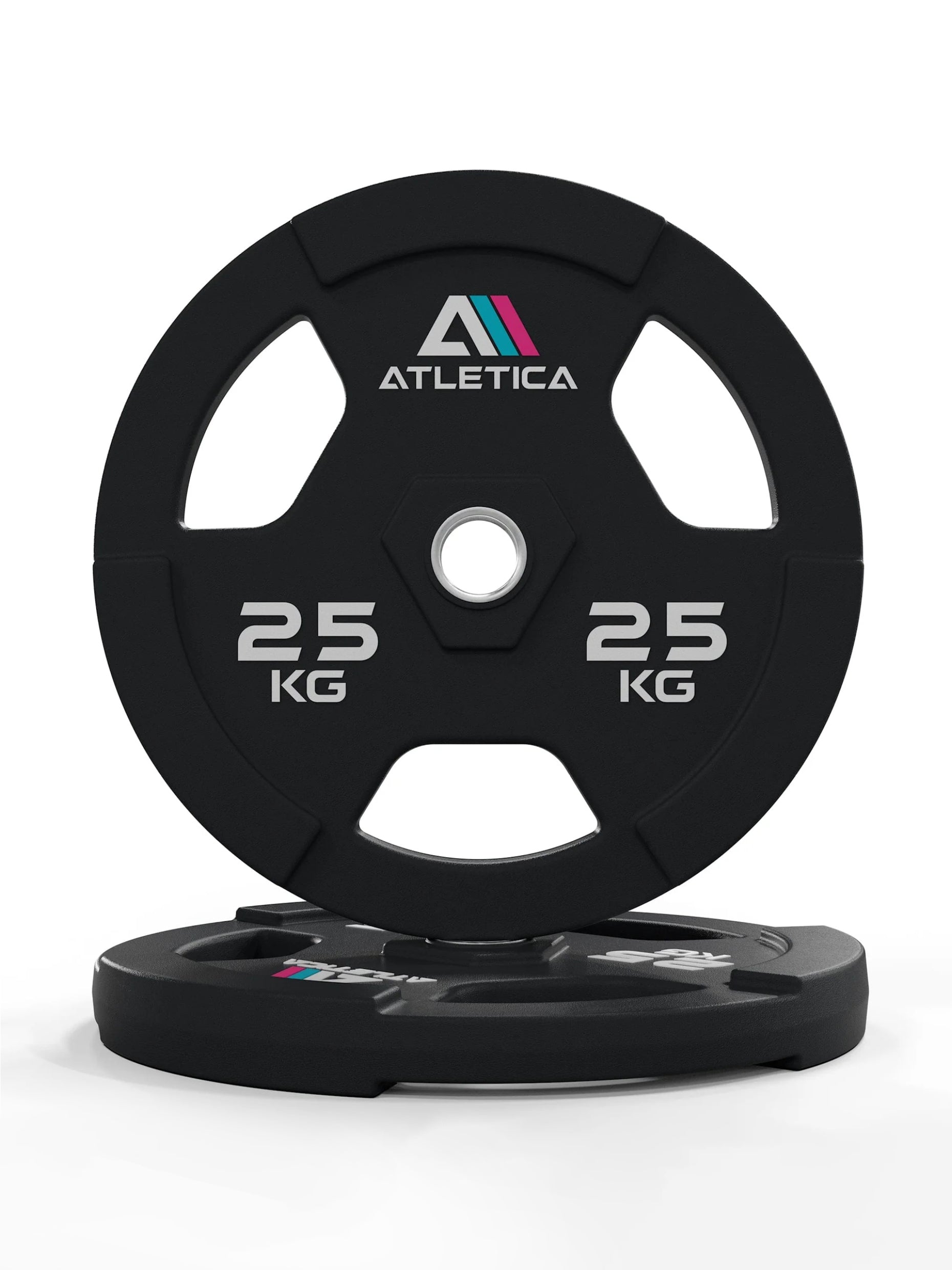 Gewichte: Gripper Plates | Paar | 50 mmPolyurethan-Ummantelung 〡 langlebig 〡 Gewichtstoleranz 1 % 〡 Edelstahlring #size_2x25kg