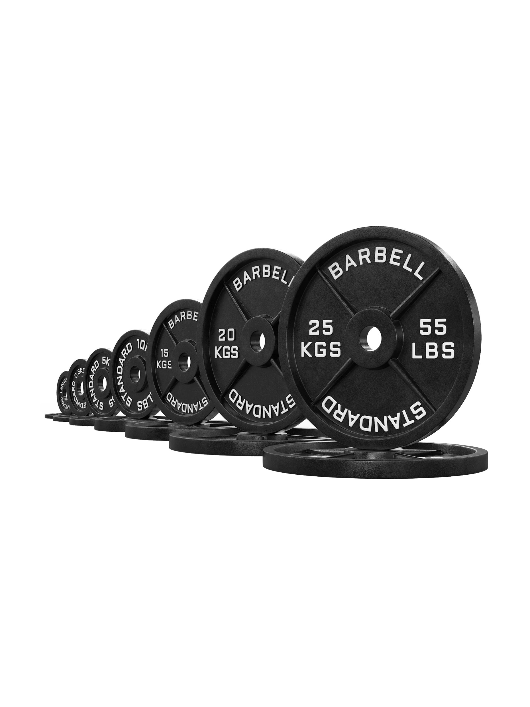 Hantelscheiben Iron plates: 157.5 kg Set ∣ 2x1.25kg | 2x2.5kg | 2x5kg | 2x10kg | 2x15kg | 2x20kg | 2x25kg ∣ Gusseisen ∣ 50mm