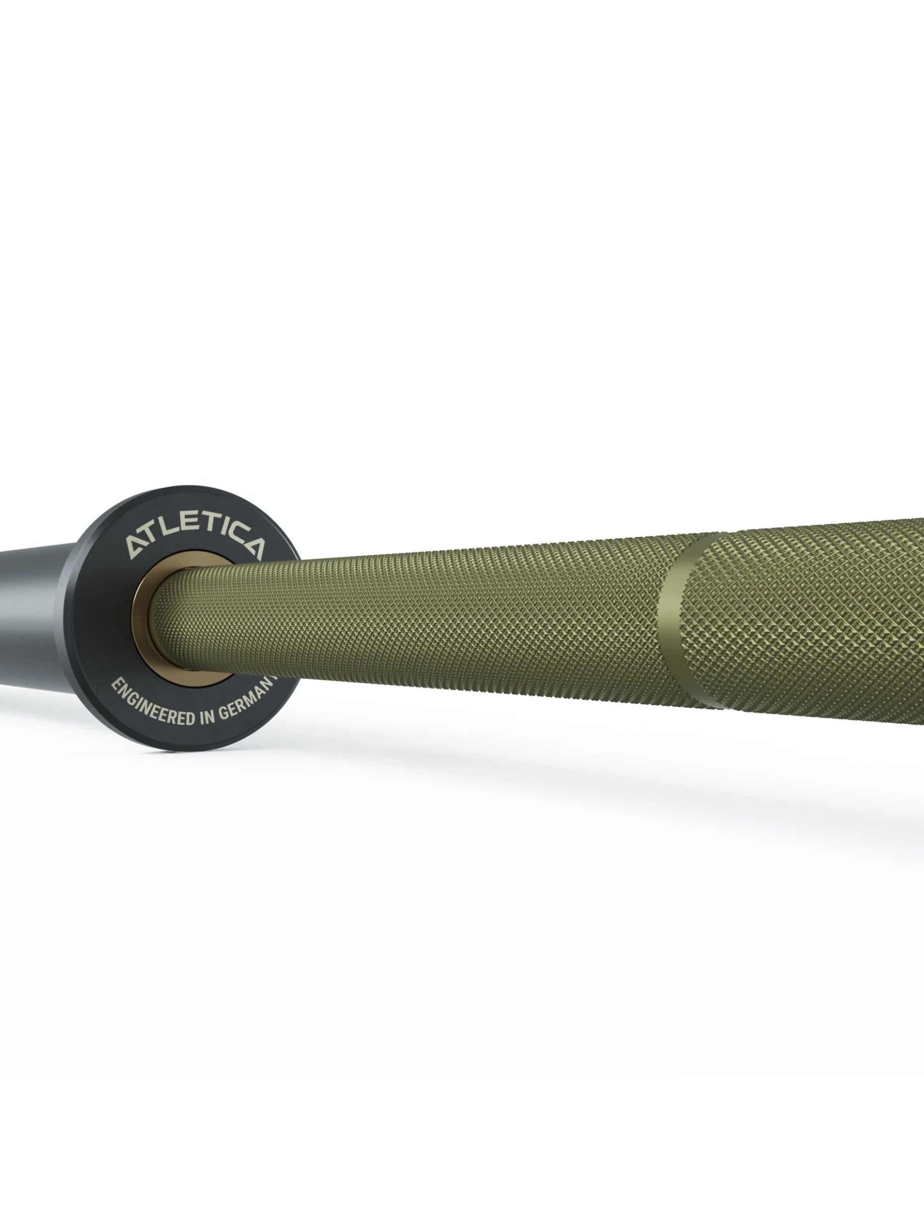 Langhantel Set Beta: Spezielle Powerlifting Hantelstange | 190kg Bumper Plates | Pro Collars | Kraft und Präzision, #beta-powerlifting-hantelstange-farbe_military-green