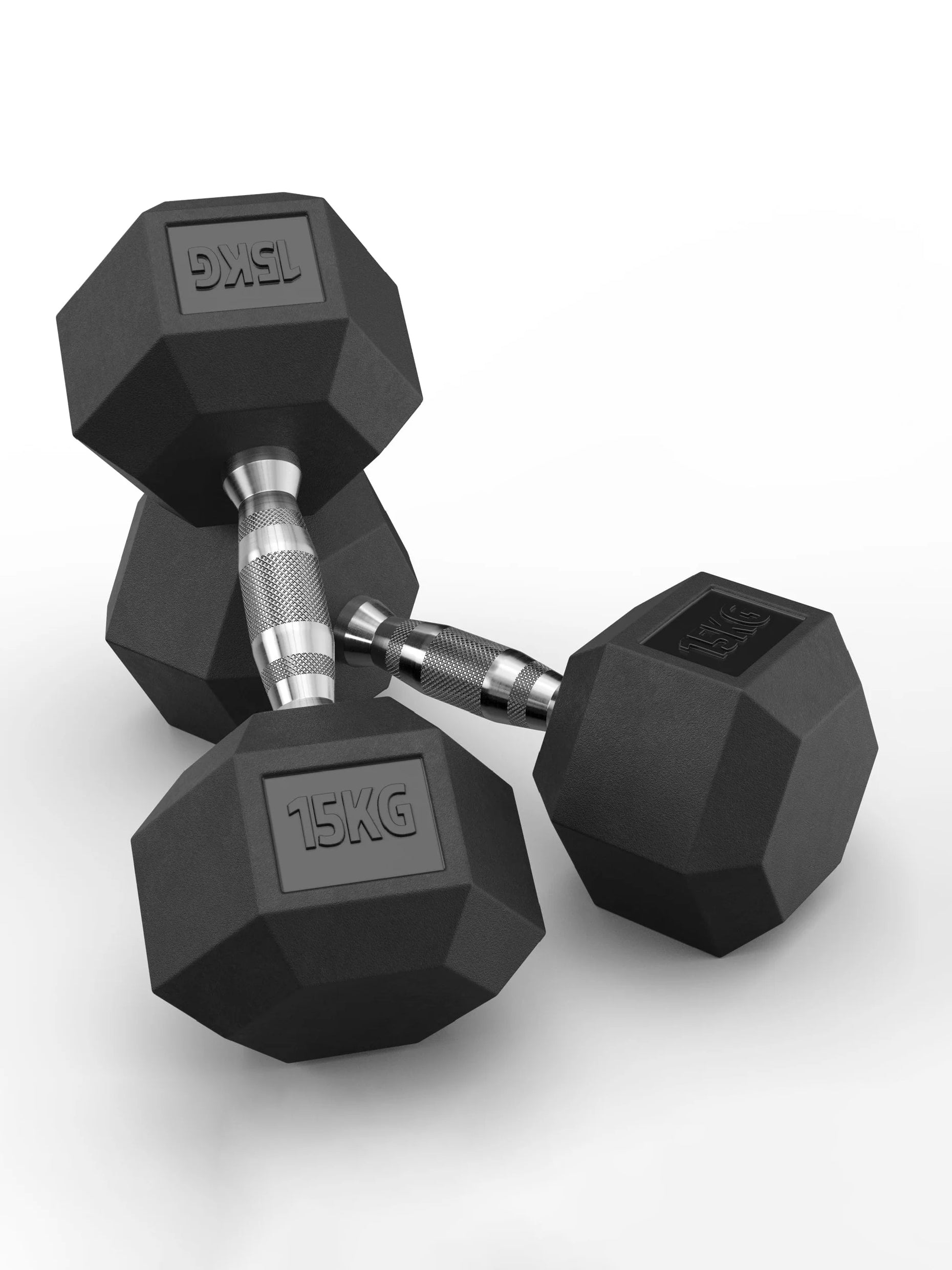 Gewichte > Hexagon kurzhantelnHexagon PVC ummantelt (paarweise)ATLETICA Hexagon Kurzhanteln ∣ PVC Bezug ∣ Schutzummantelung ∣ Langlebig ∣ Geruchsarm #size_2x15kg