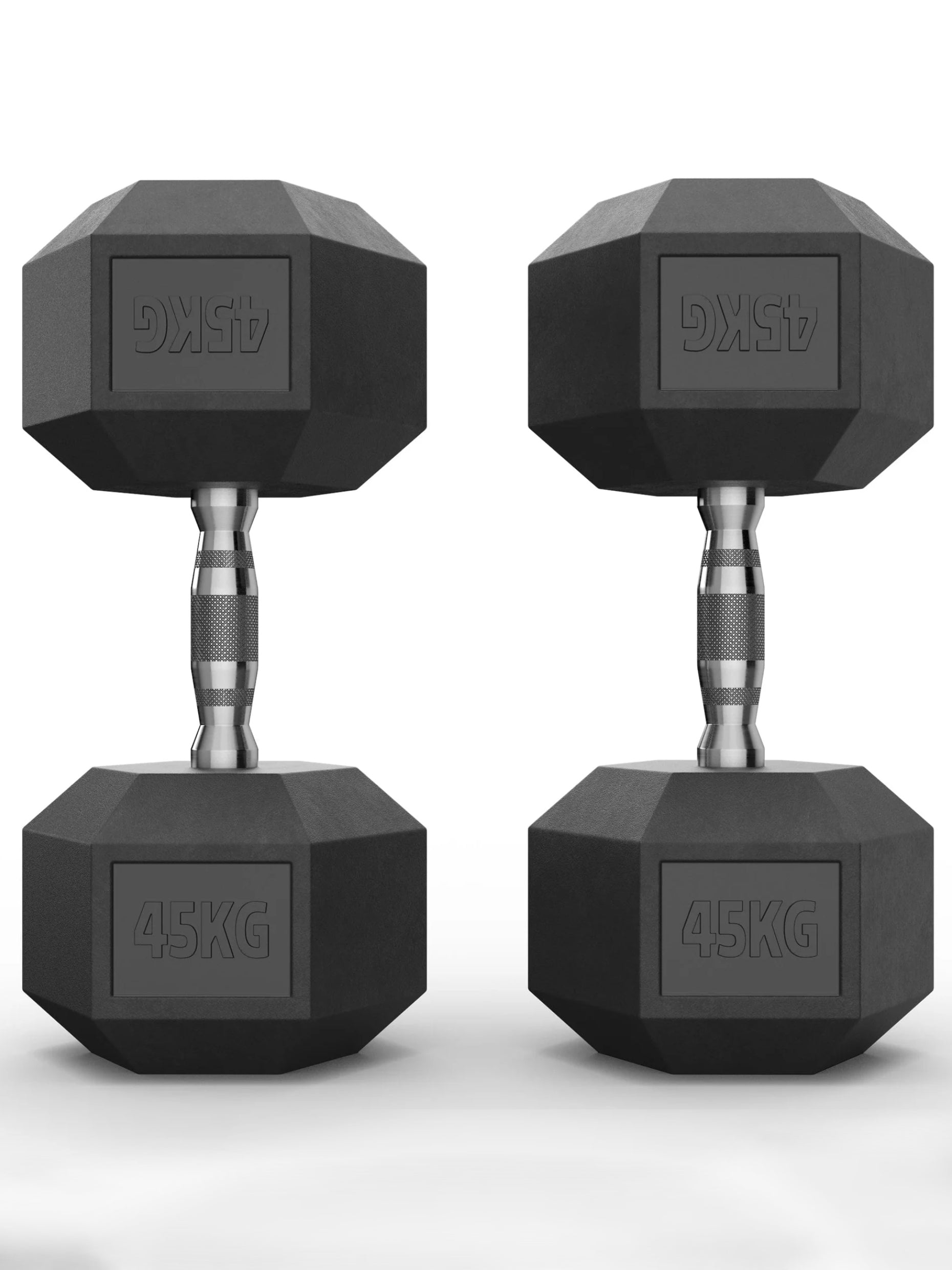 Gewichte > Hexagon kurzhantelnHexagon PVC ummantelt (paarweise)ATLETICA Hexagon Kurzhanteln ∣ PVC Bezug ∣ Schutzummantelung ∣ Langlebig ∣ Geruchsarm #size_2x45kg