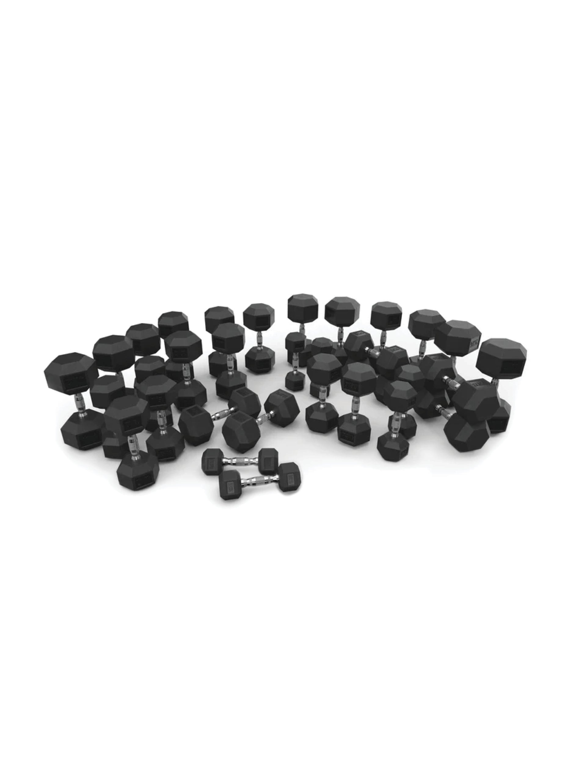 Hexagon Kurzhanteln: Hexagon SET 2.5kg-50kg, Professioneller Bezug (kein Gummi)