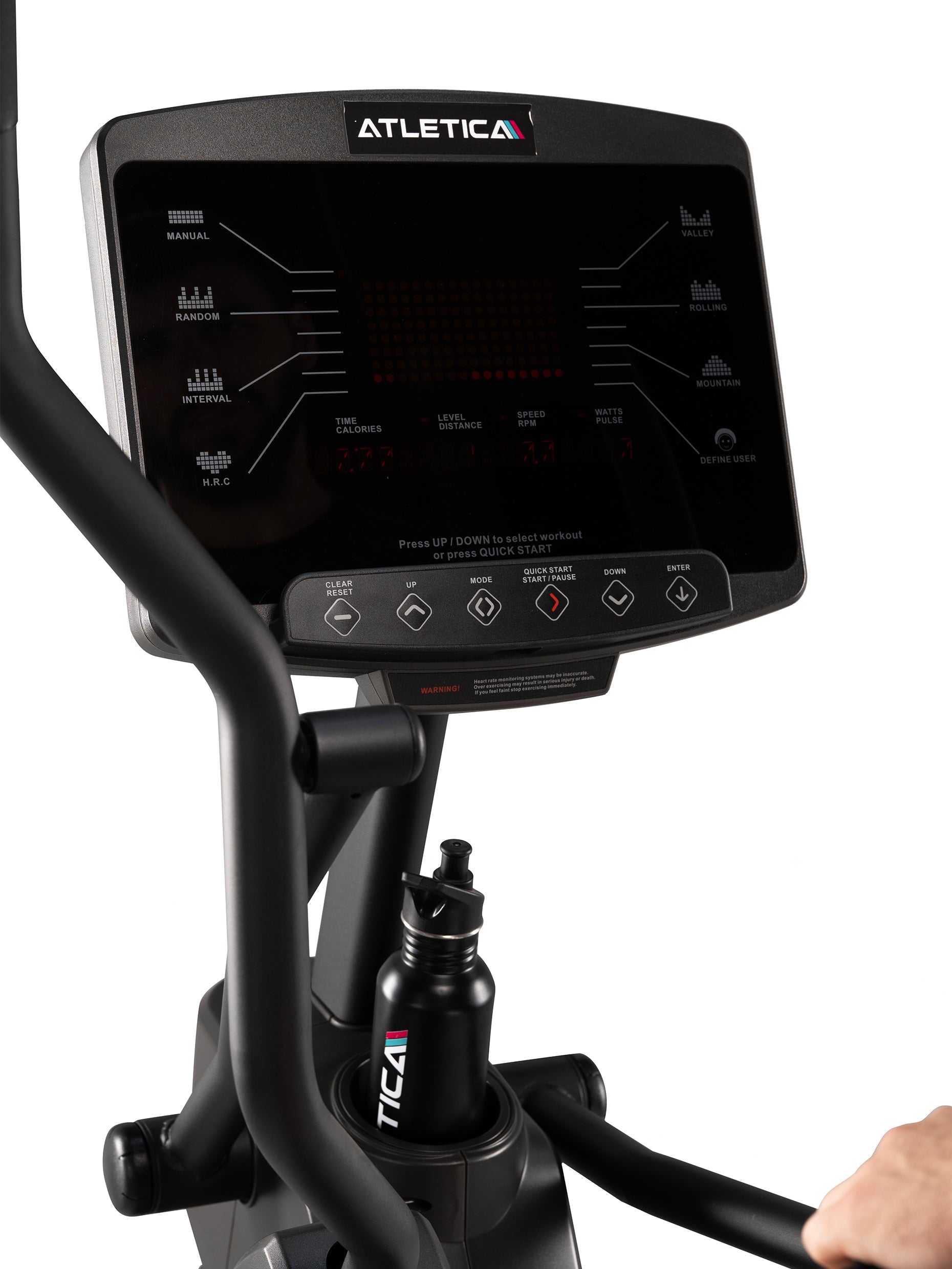 Stepper Peak: Display mit Hintergrundbeleuchtung für einfaches Ablesen, volle App-Konnektivität