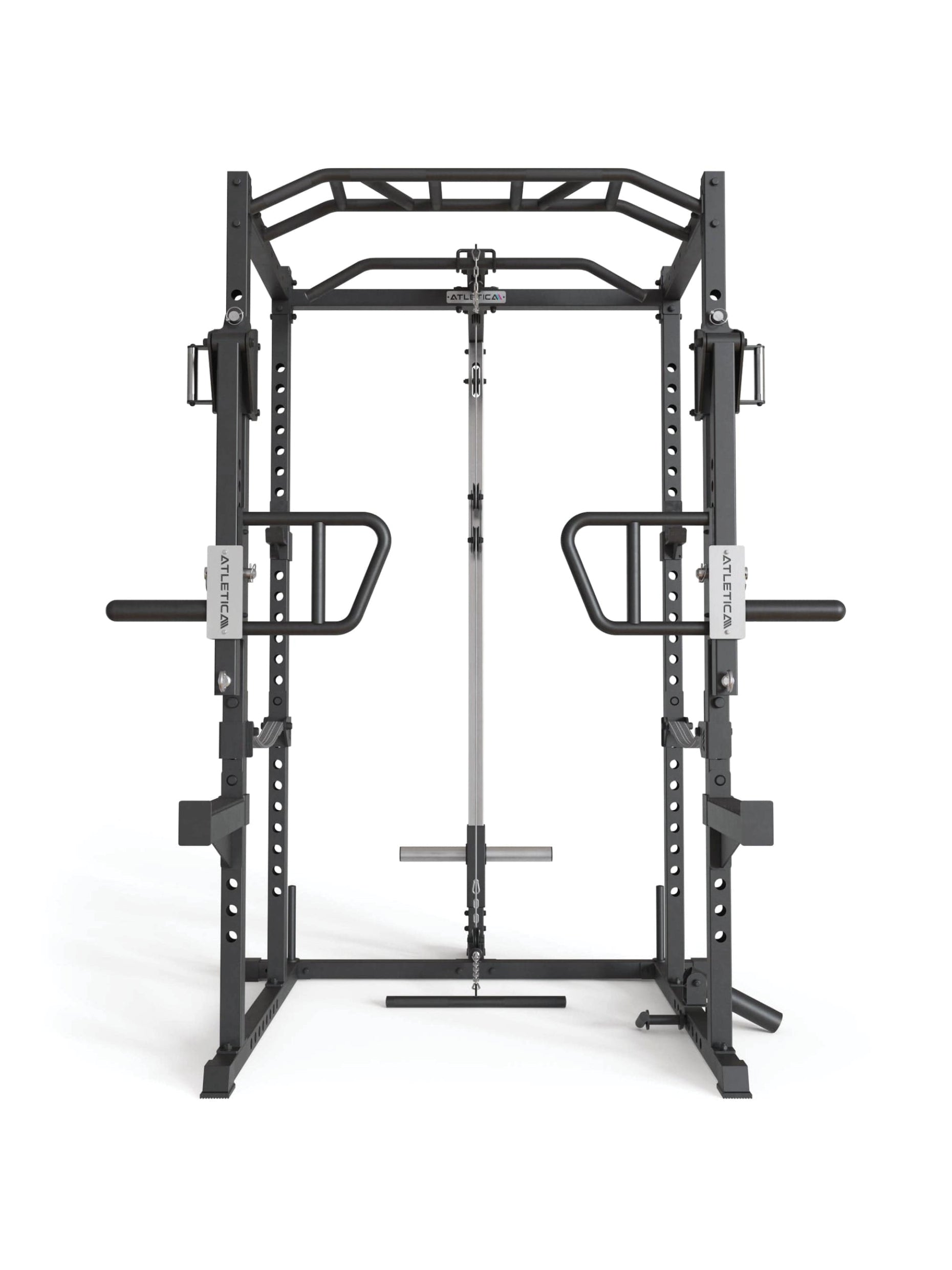 Power Cage R5 Boost: in Vollaustattung mit Jammer Armen, für Übungen wie Bankdrücken, Kniebeugen, Belt Squat Training, Schulterdrücken, Deadlifts, #size_195-cm