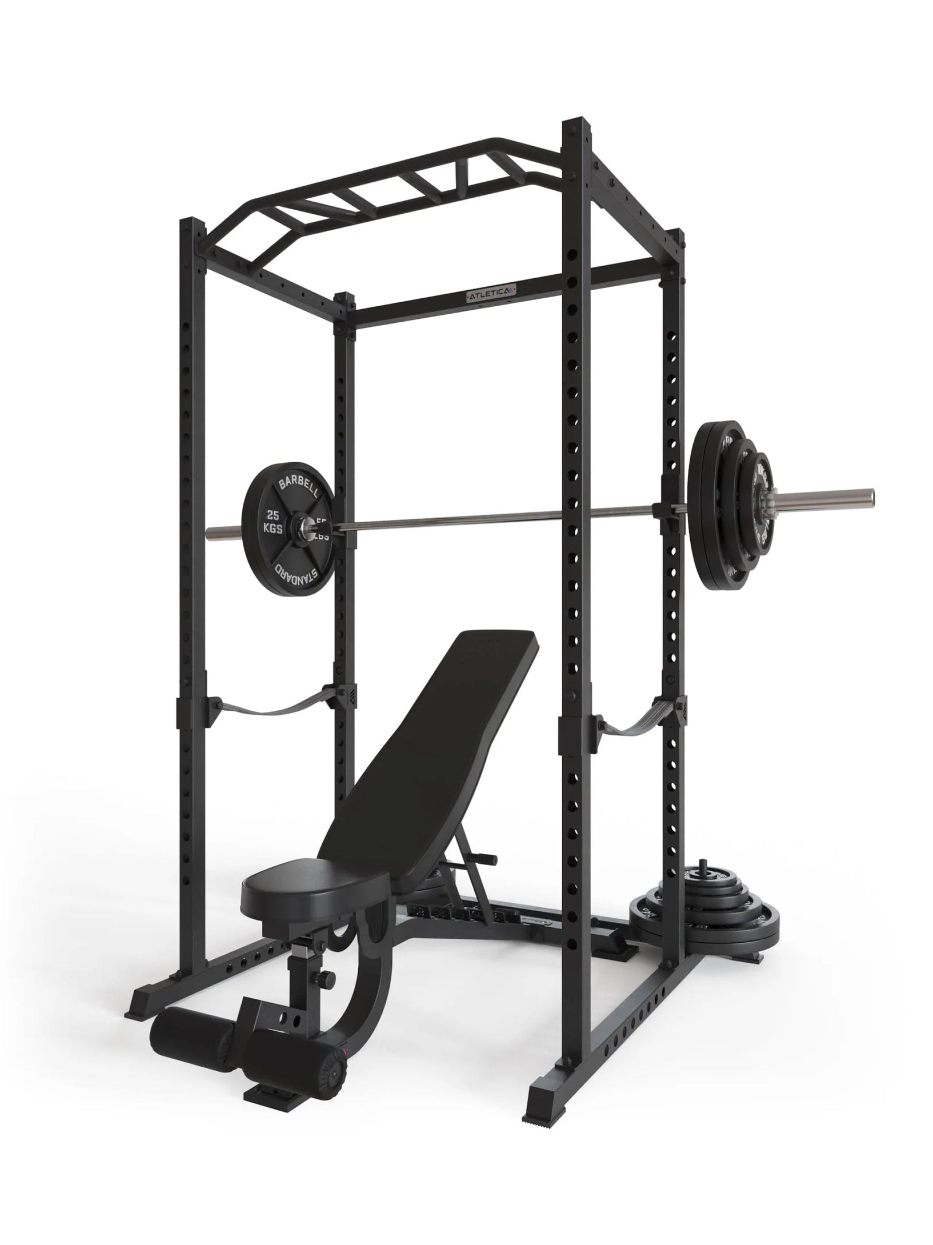 R5 Base Käfig Power Rack: Basiskäfig für Grundübungen, Multi-Grip Pull-Up Bar, Pin-and-Pipe-Safeties, J-Hooks und Gewichts-Pins, ideal für Fitnesstraining mit Hantelbank und Gewichten, #size_195-cm