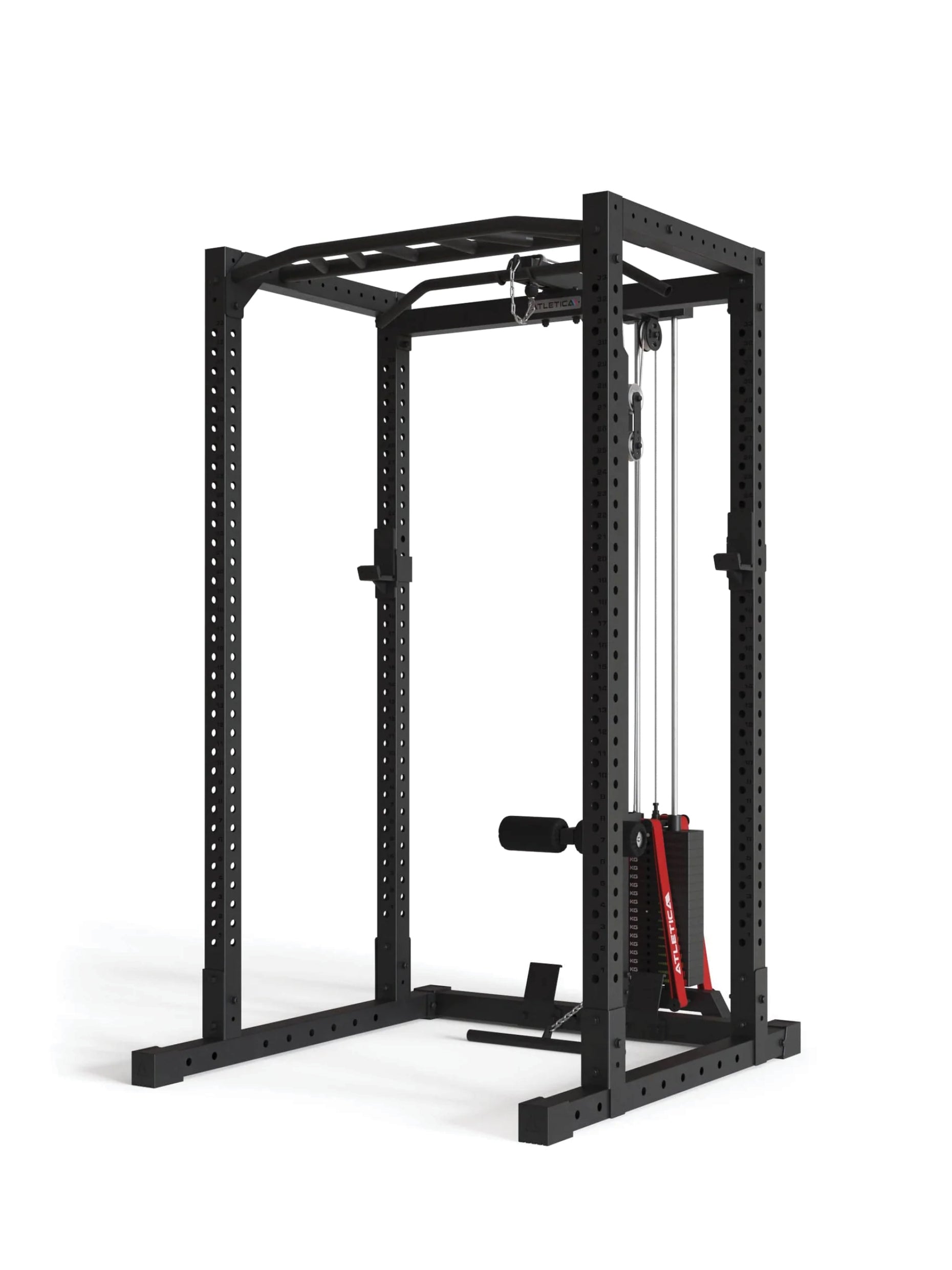 Squat Rack R7-Base Stack mit Latzug | Ruderstation | Jammer Arms | in zwei Höhen verfügbar #size_204-cm