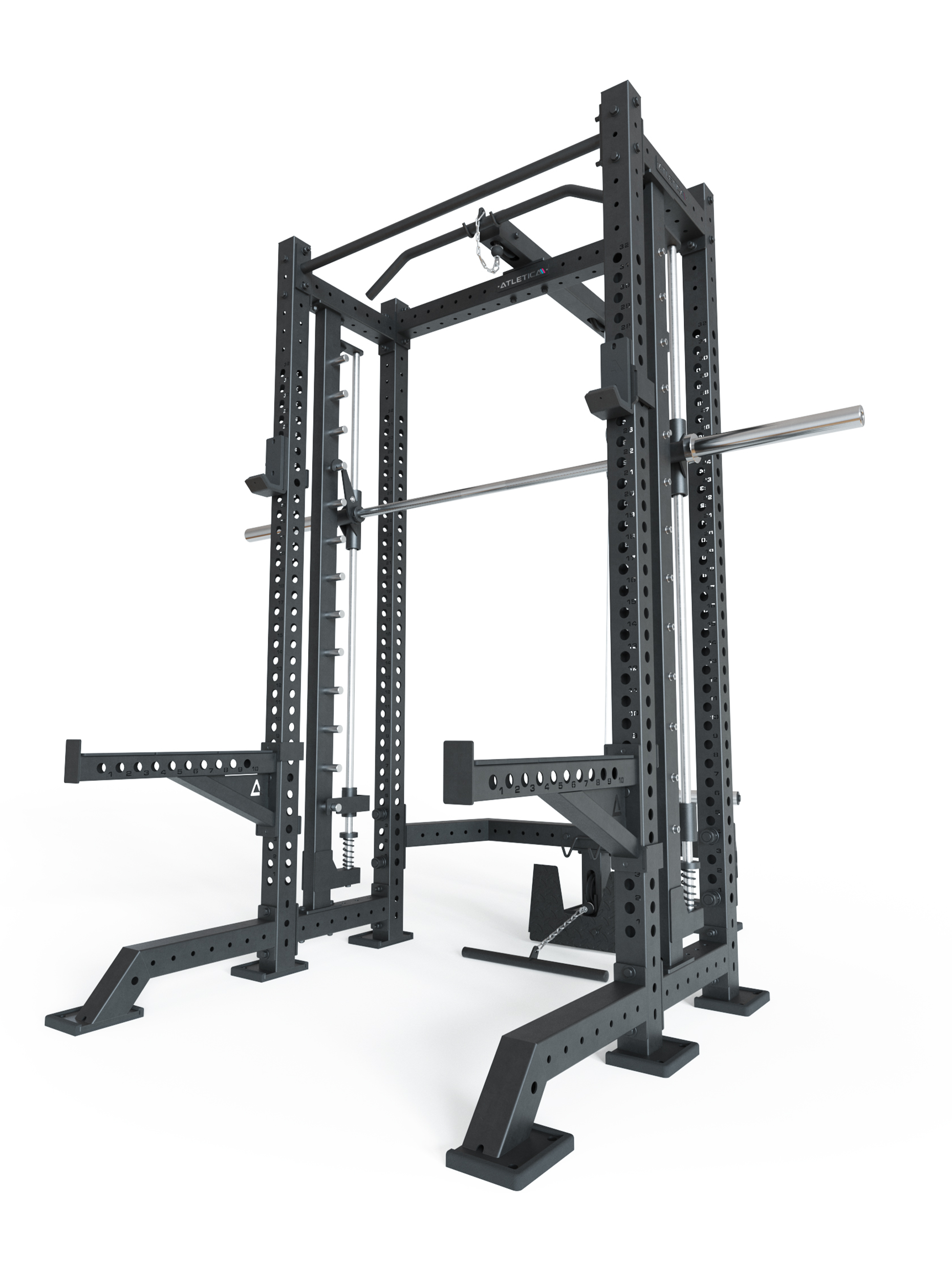 Power Rack R8 SPECTRE Short #variante_inklusive-latzug-plate-loaded-hantelscheiben