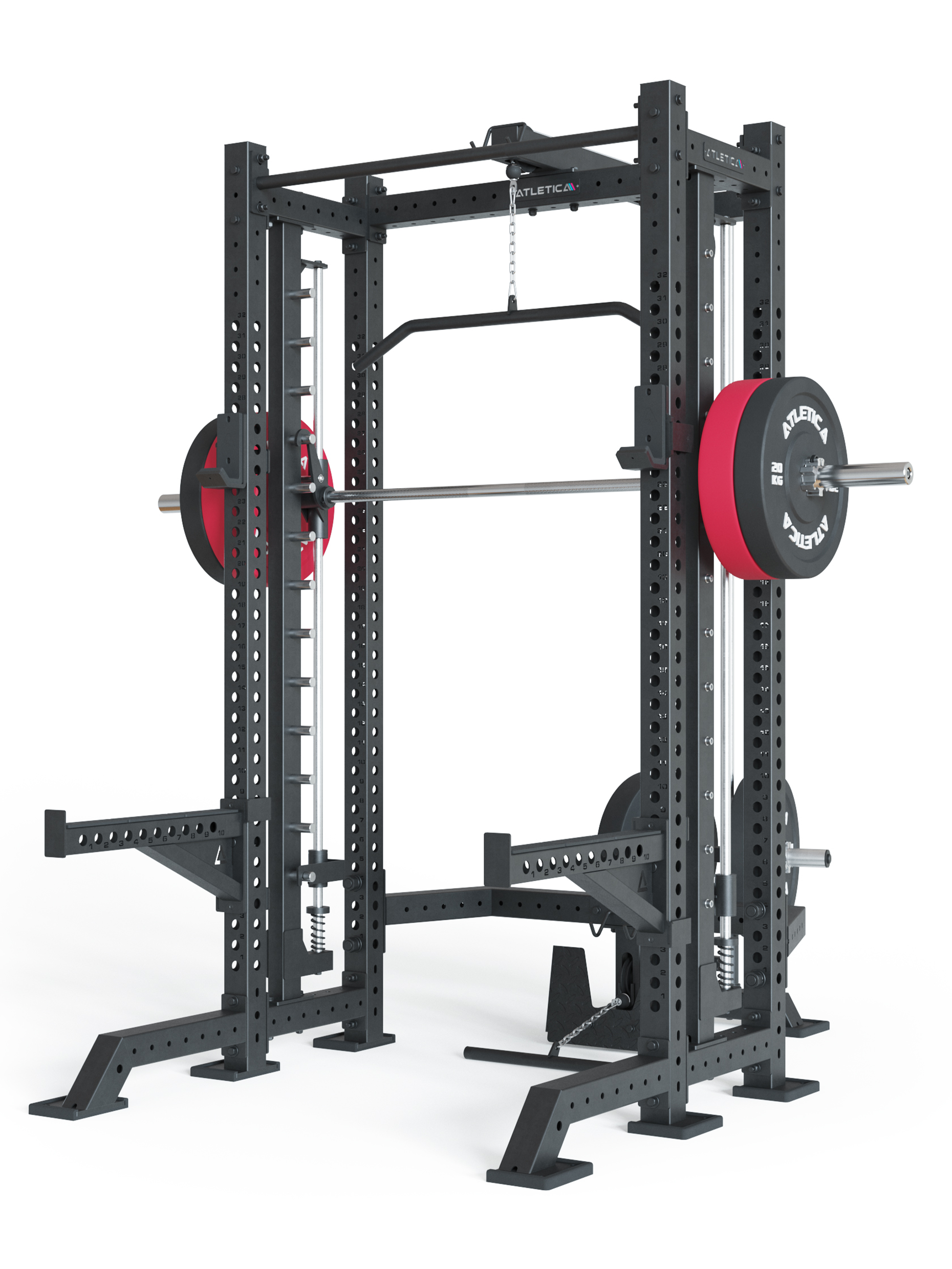 Power Rack R8 SPECTRE Short #variante_inklusive-latzug-plate-loaded-hantelscheiben
