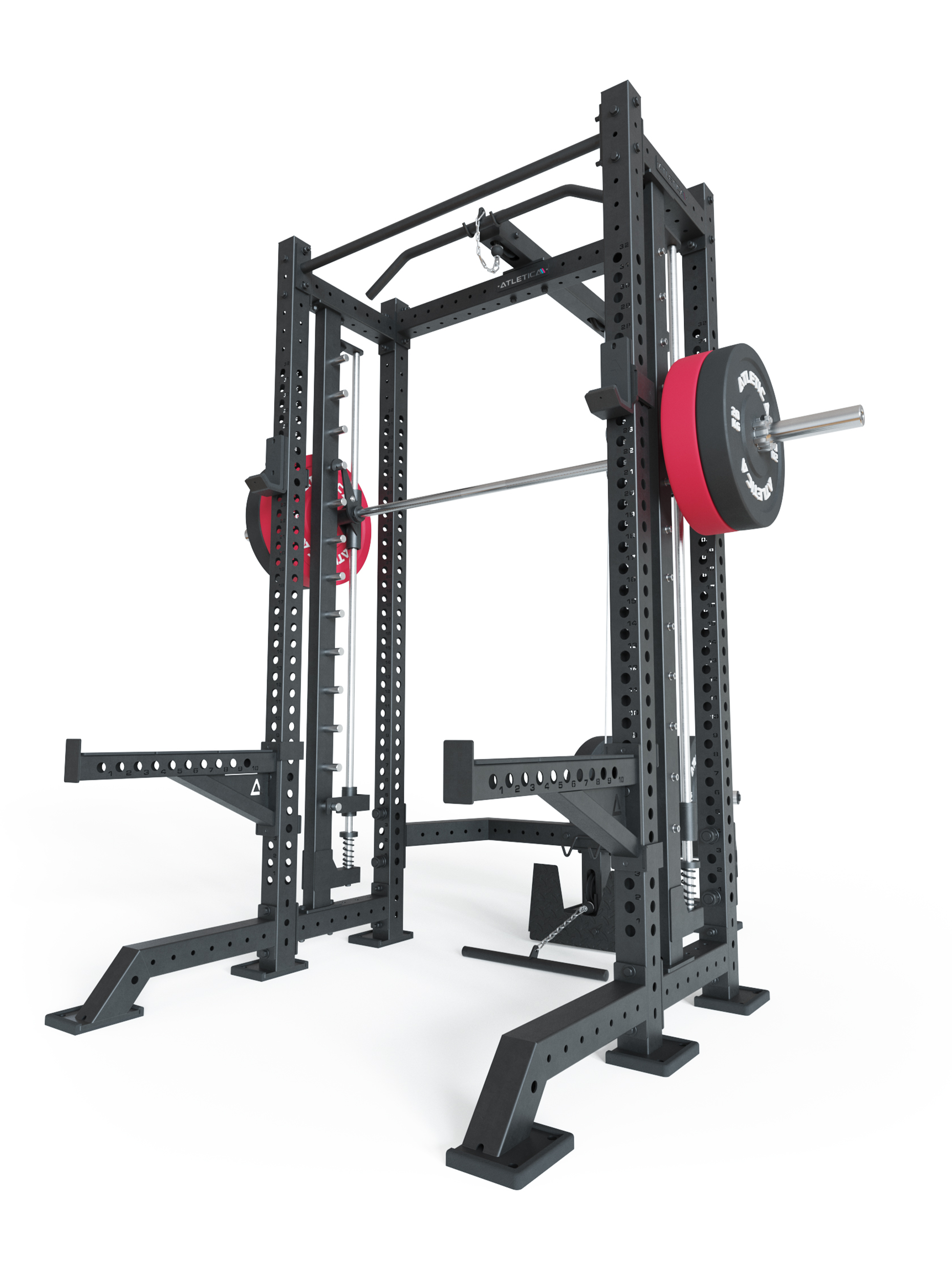 Power Rack R8 SPECTRE Short #variante_inklusive-latzug-plate-loaded-hantelscheiben