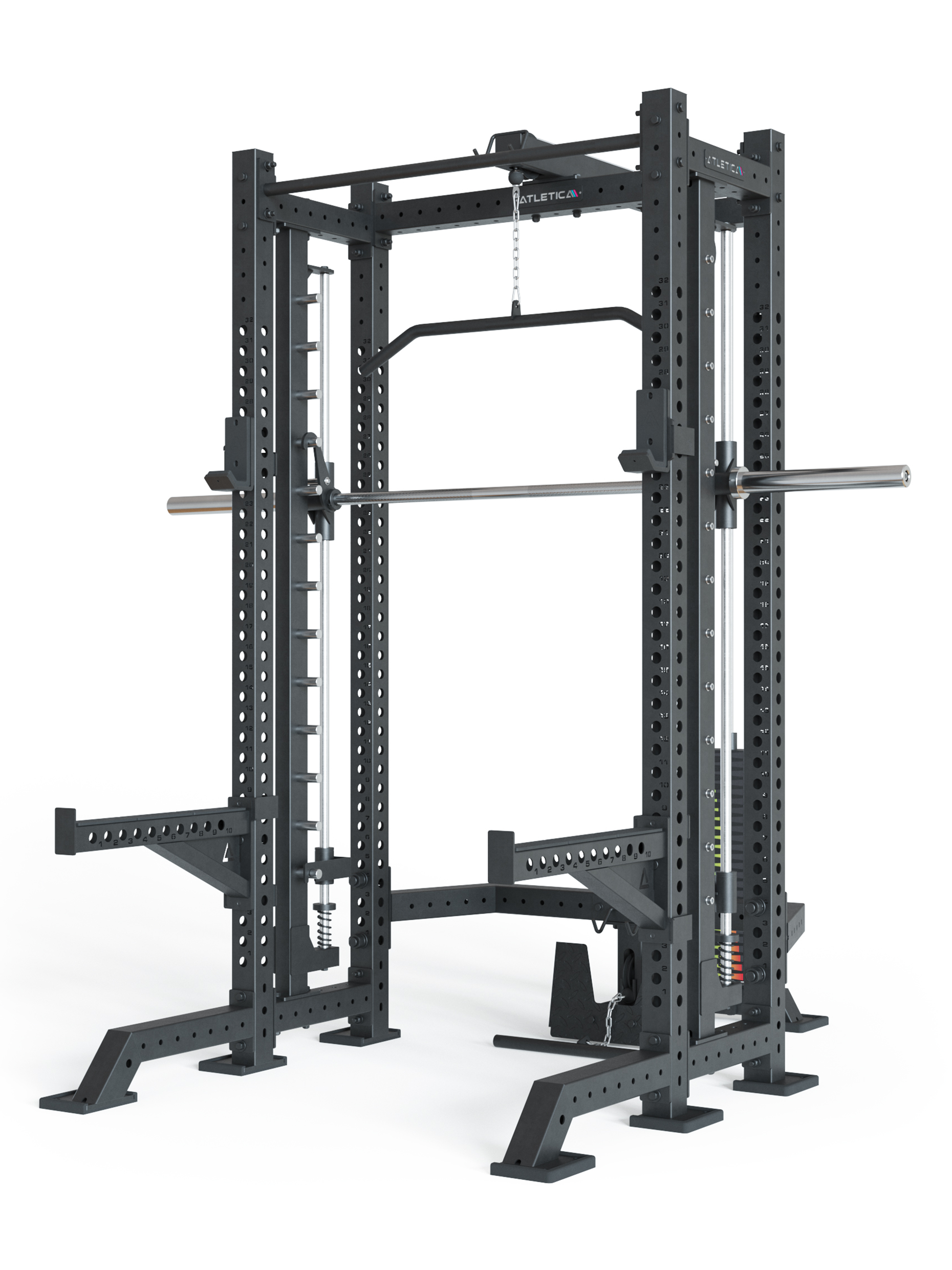 Power Rack R8 SPECTRE Short #variante_inklusive-latzug-weight-stack-steckgewichte