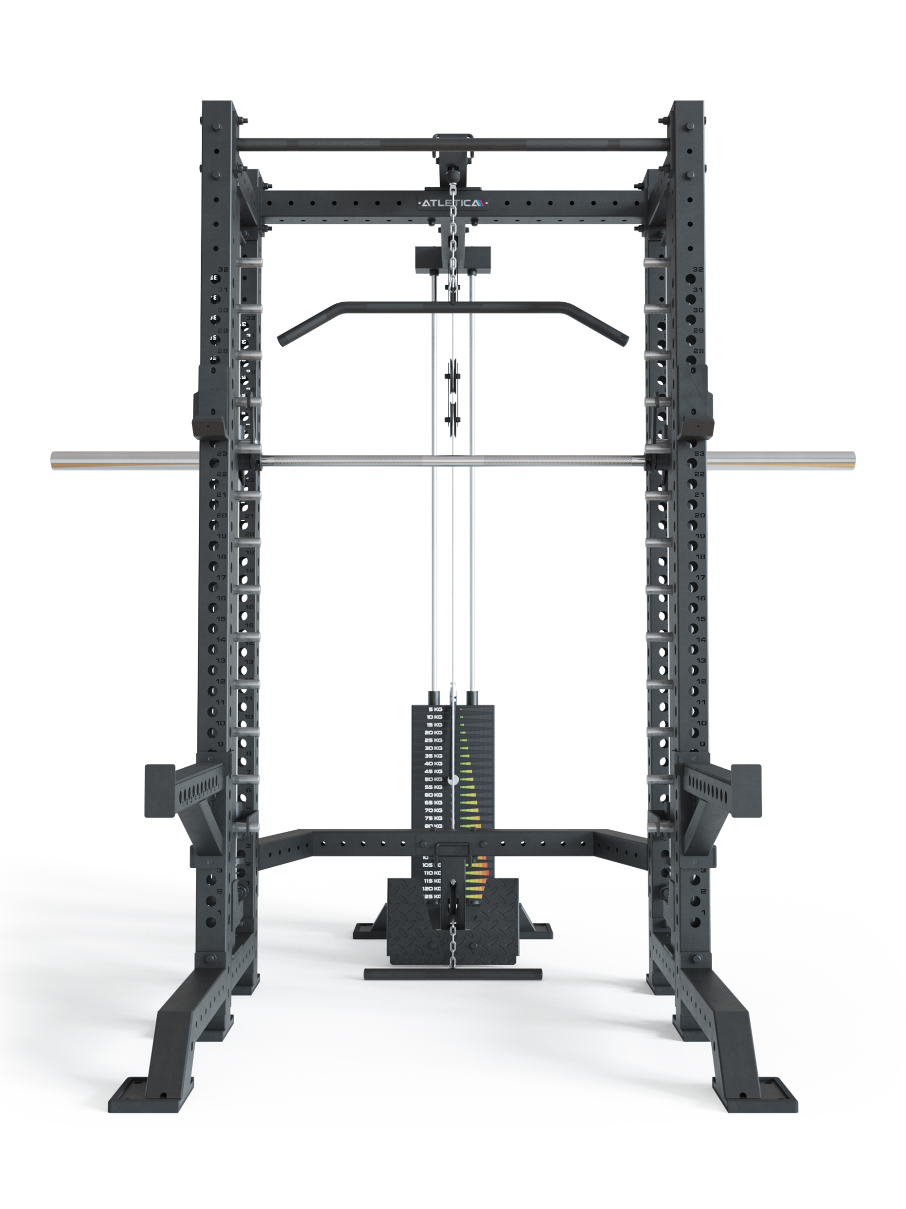 Power Rack R8 SPECTRE Short #variante_inklusive-latzug-weight-stack-steckgewichte