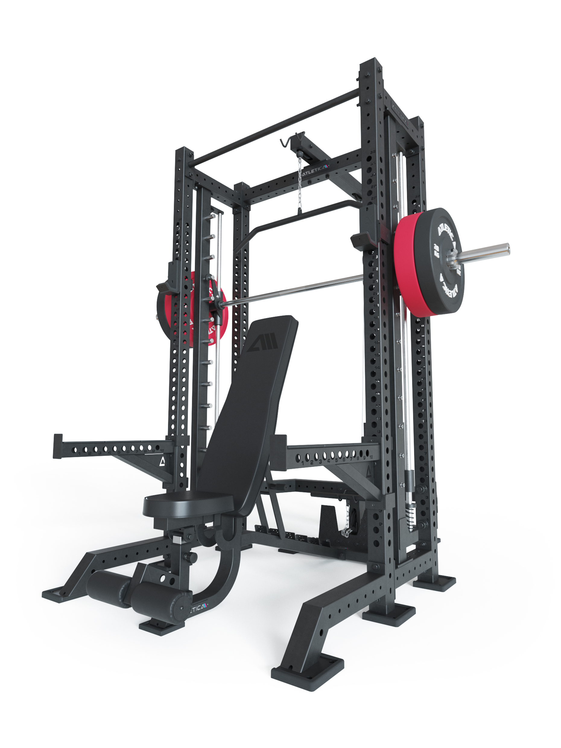 Power Rack R8 SPECTRE Short #variante_inklusive-latzug-weight-stack-steckgewichte