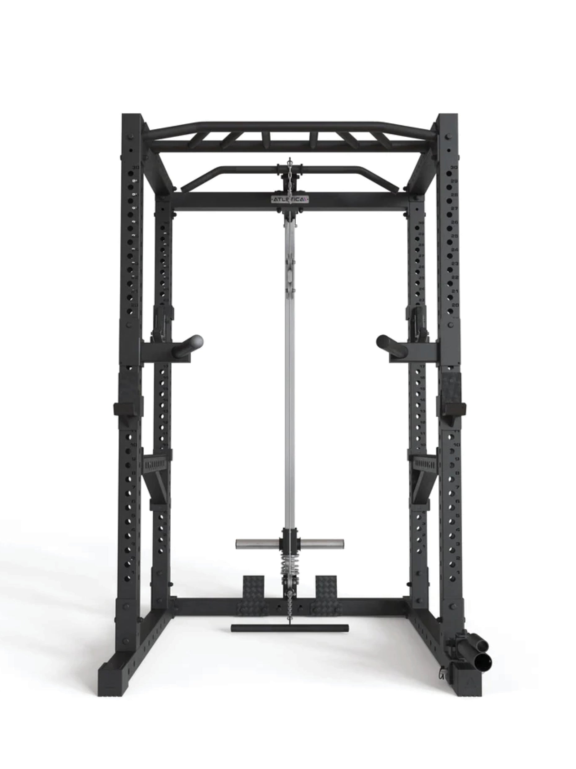 Power Rack R7-Cage: Squat Cage mit Latzug und Ruderstation,