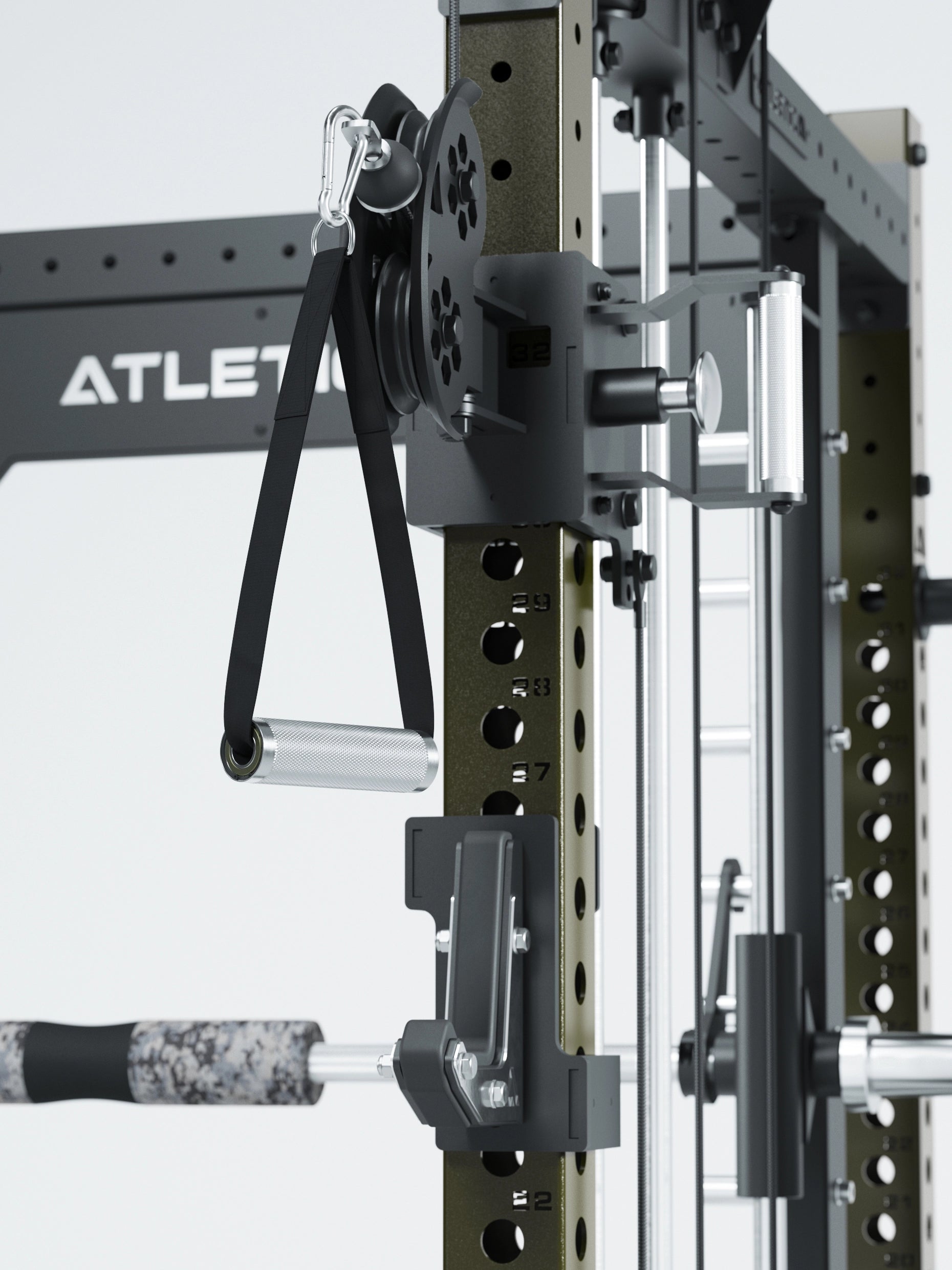 Power Racks: R8 R8 Bradley | Power Rack mit 2x90kg seitlichen Gewichtsblocks, Smith Machine und dualem Kabelzug,