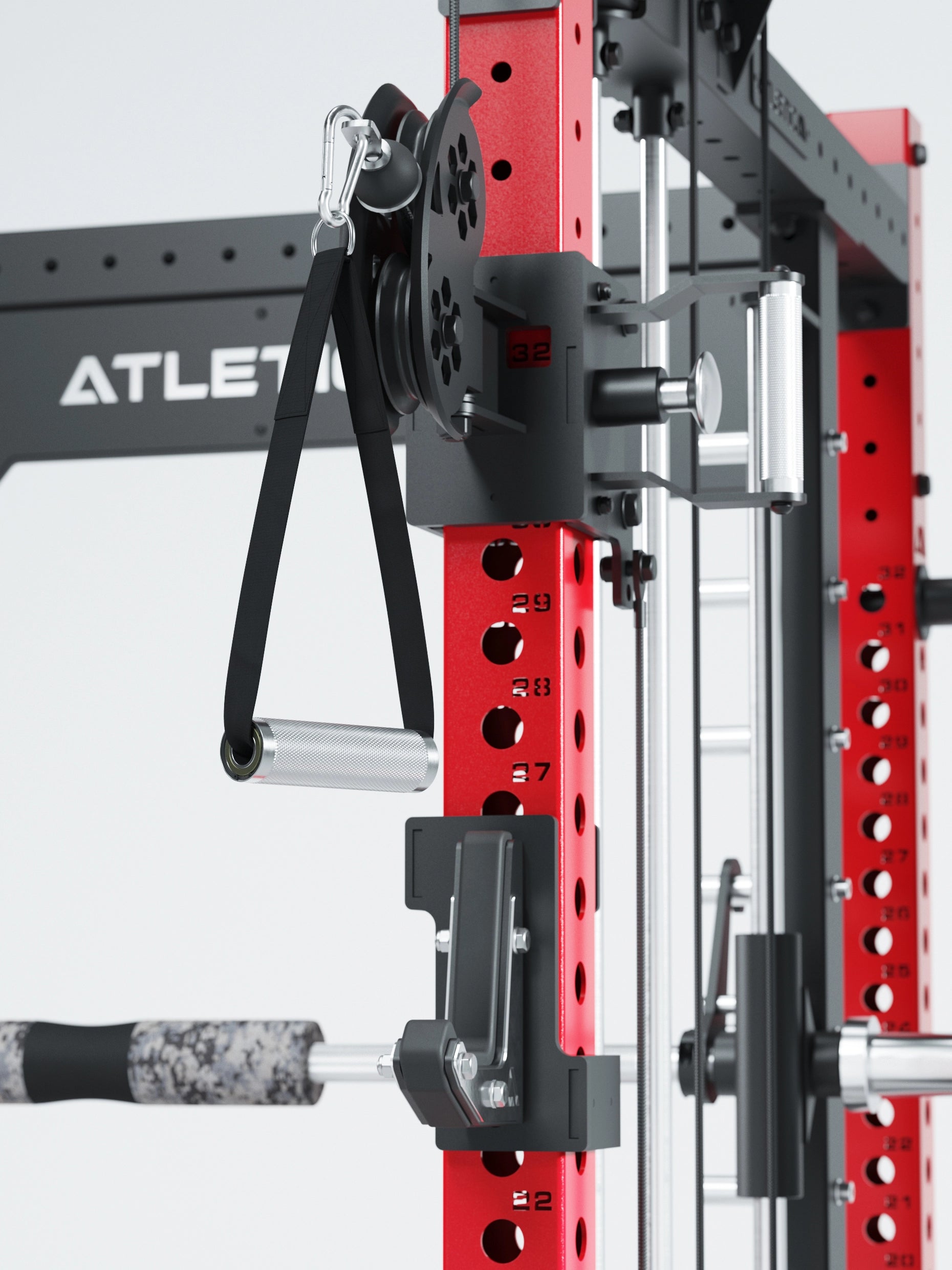 Power Racks: R8 R8 Bradley | Power Rack mit 2x90kg seitlichen Gewichtsblocks, Smith Machine und dualem Kabelzug,