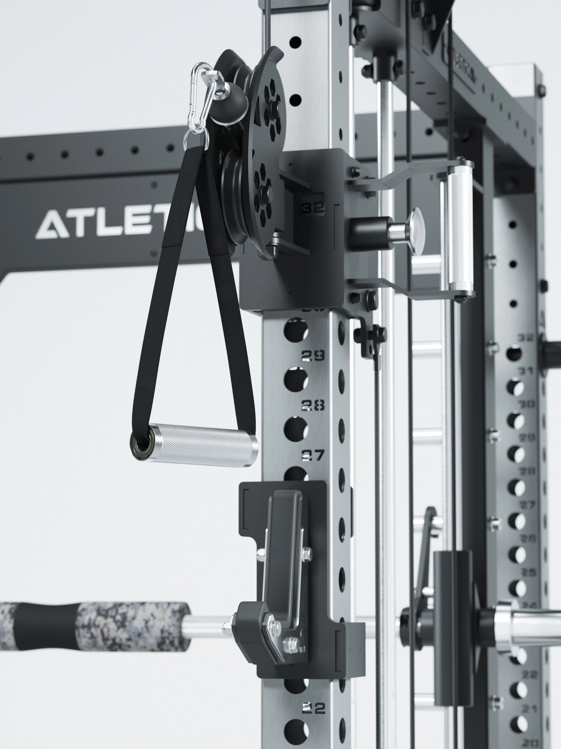 Power Racks: R8 R8 Bradley | Power Rack mit 2x90kg seitlichen Gewichtsblocks, Smith Machine und dualem Kabelzug,