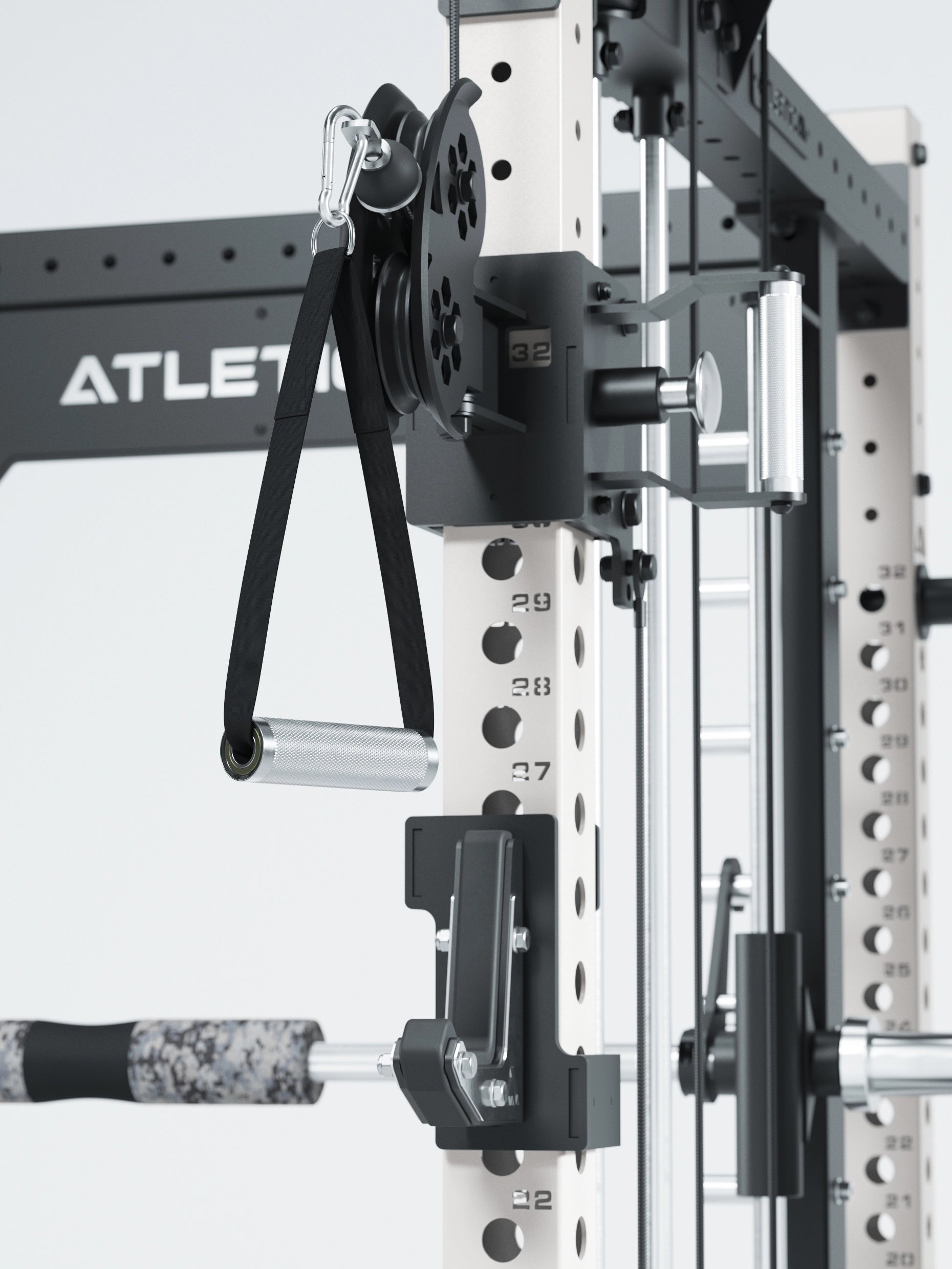Power Racks: R8 R8 Bradley | Power Rack mit 2x90kg seitlichen Gewichtsblocks, Smith Machine und dualem Kabelzug,