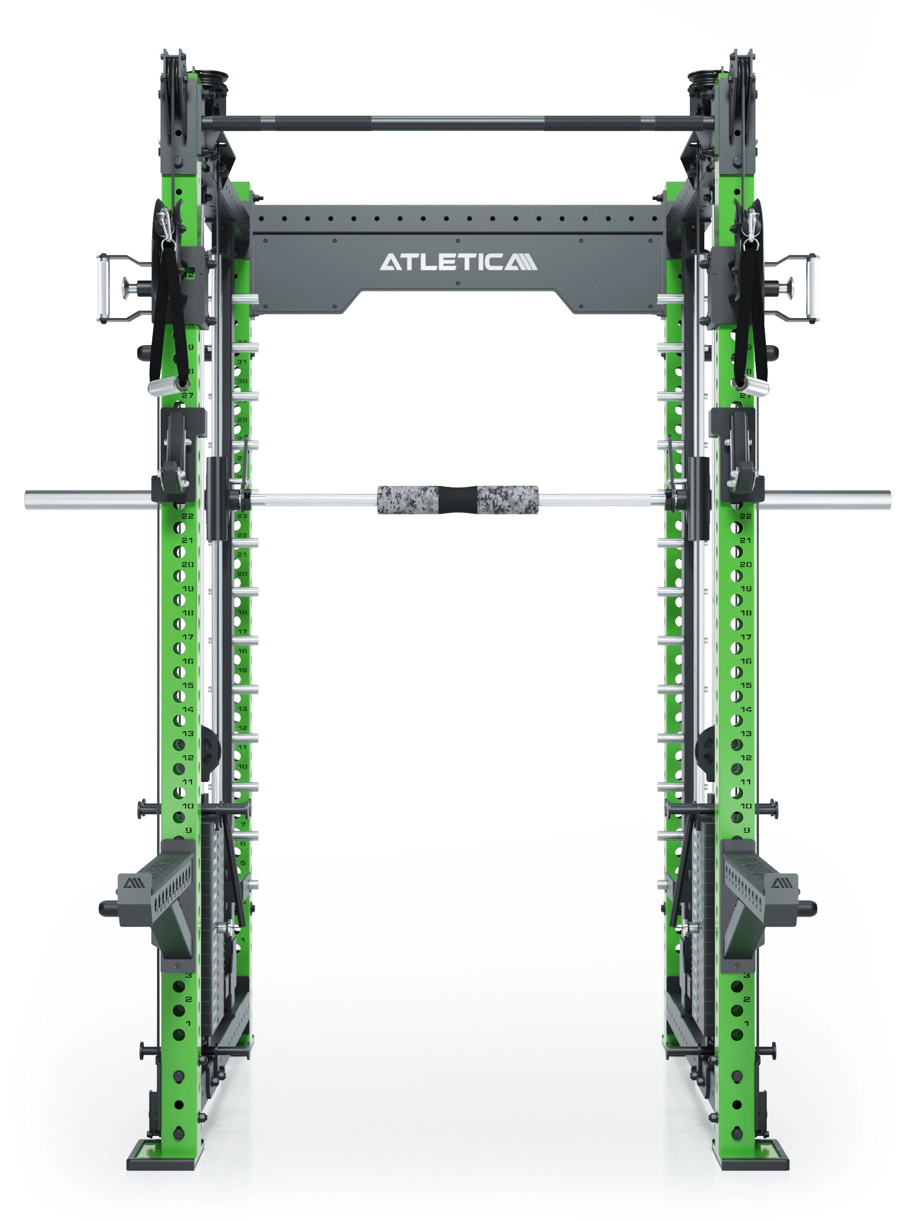 Power Racks: R8 R8 Bradley | Power Rack mit 2x90kg seitlichen Gewichtsblocks, Smith Machine und dualem Kabelzug,