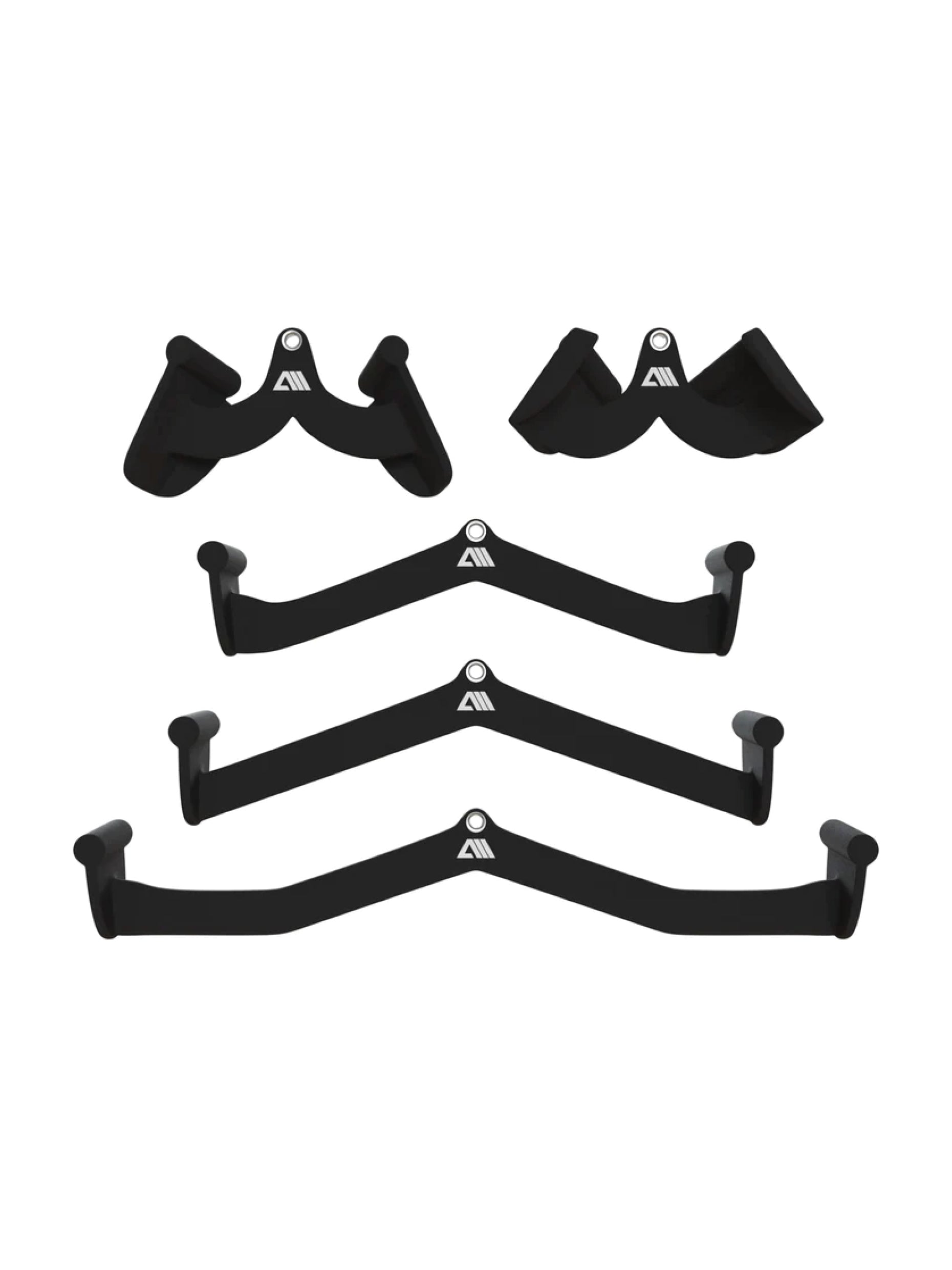 Ergo-Griffe Zubehör: 5-er Set | ergonomische Griffe für maximale Kraftübertragung bei Zugübungen | gummierte Beschichtung | Edelstahlring