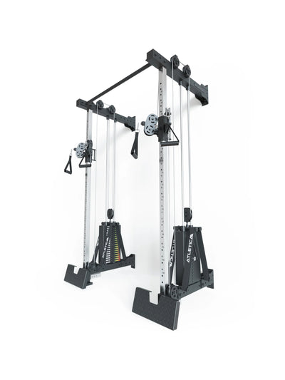 Full Rack R8-Nitro Cable Rack Wall Mounted: Mit 2x90 kg Double Stack | Platzsparend & stabil durch Wandmontage | 157x112 cm Grundfläche | Pull-Up Bar