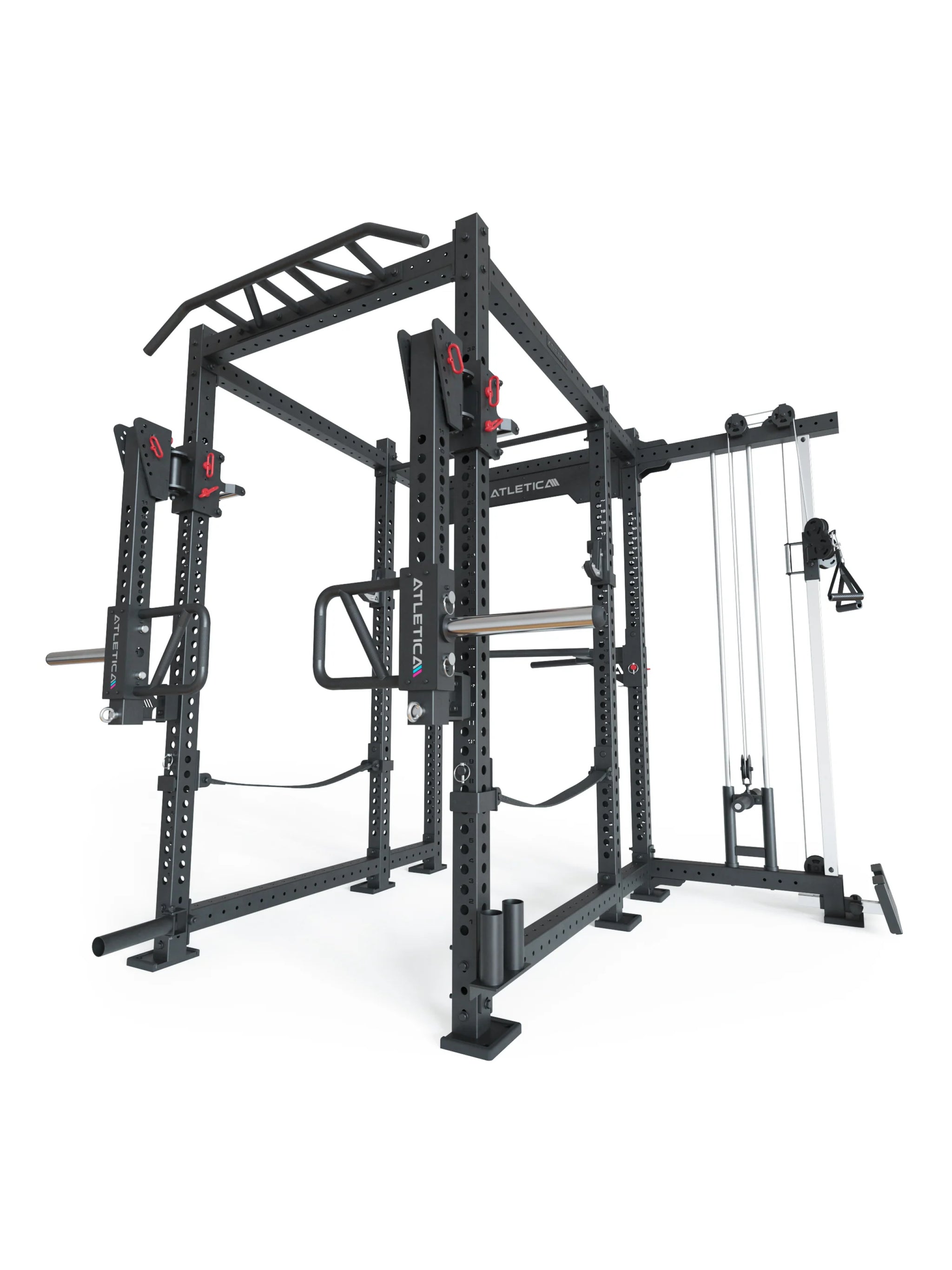 ATLETICA R8 Sentinel Power Rack | Jammer Arms | Dual-Pulley Cable System
