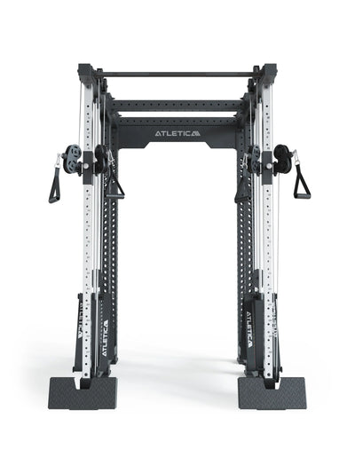 Doppelter Kabelzug R8-Duality Pro Shallow: Pull-Up Bar, J-Cups, Logo Plate, Bar Holder