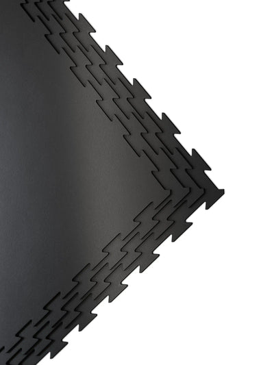 Bodenschutz | FlexProtect Bodenschutz 6 mm 100x100cm, hochwertiges Kautschuk | Puzzle Verbindung | Feingranulat Oberfläche | Geruchsarm | TÜV