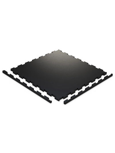 Bodenschutz | FlexProtect Bodenschutz 6 mm 100x100cm, hochwertiges Kautschuk | Puzzle Verbindung | Feingranulat Oberfläche | Geruchsarm | TÜV