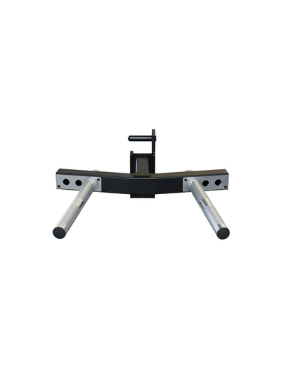 Dip-Barren für R8 Power Racks | 3 verschiedene Griffbreiten von 29-70cm | 30° Griffwinkel | angenehme Rändelung | Klappmechanismus für sicheren Halt | 3mm Stahl | 350kg Traglast