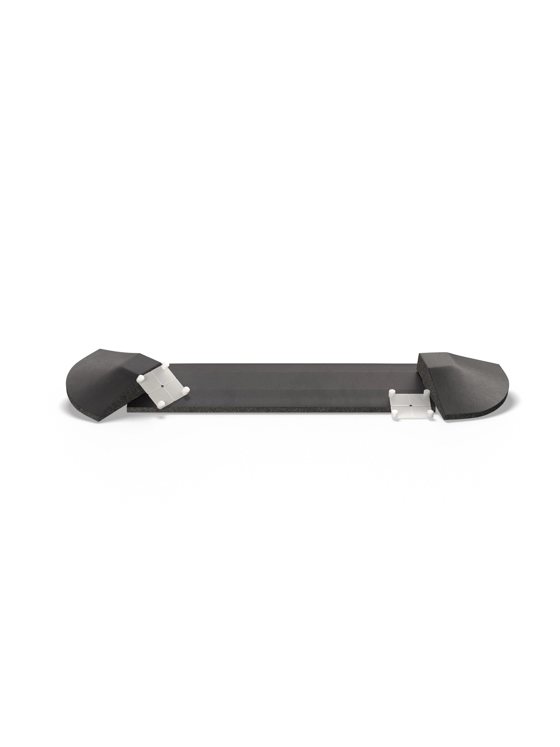 Feingranulat Oberfläche | Faserverstärkter Gummi | Steck-Verbundsystem | Zwei Schutzlagen sowie Air-Cushion Dämpfung | 40mm Stärke | 100x50cm