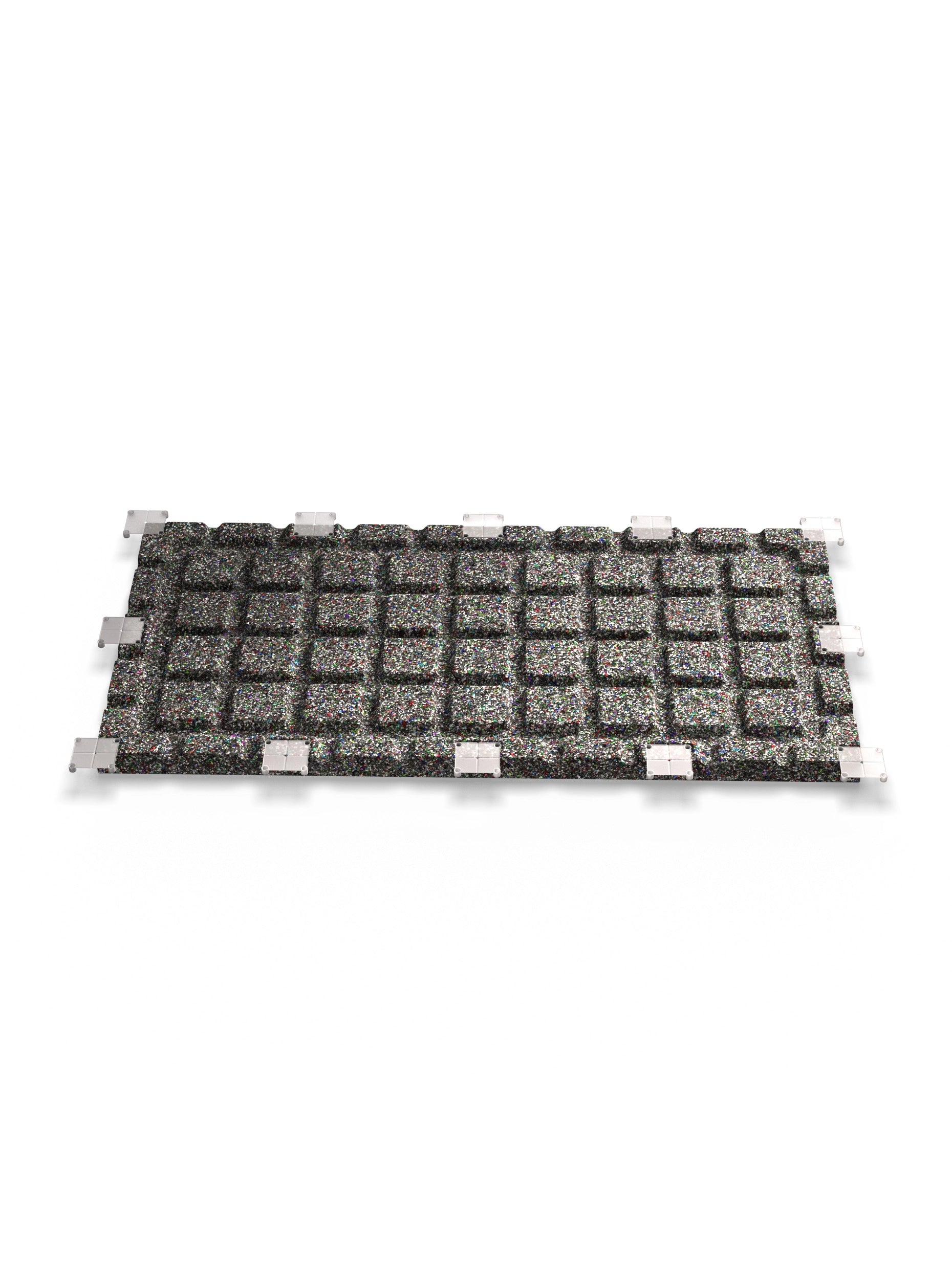Feingranulat Oberfläche | Faserverstärkter Gummi | Steck-Verbundsystem | Zwei Schutzlagen sowie Air-Cushion Dämpfung | 40mm Stärke | 100x50cm