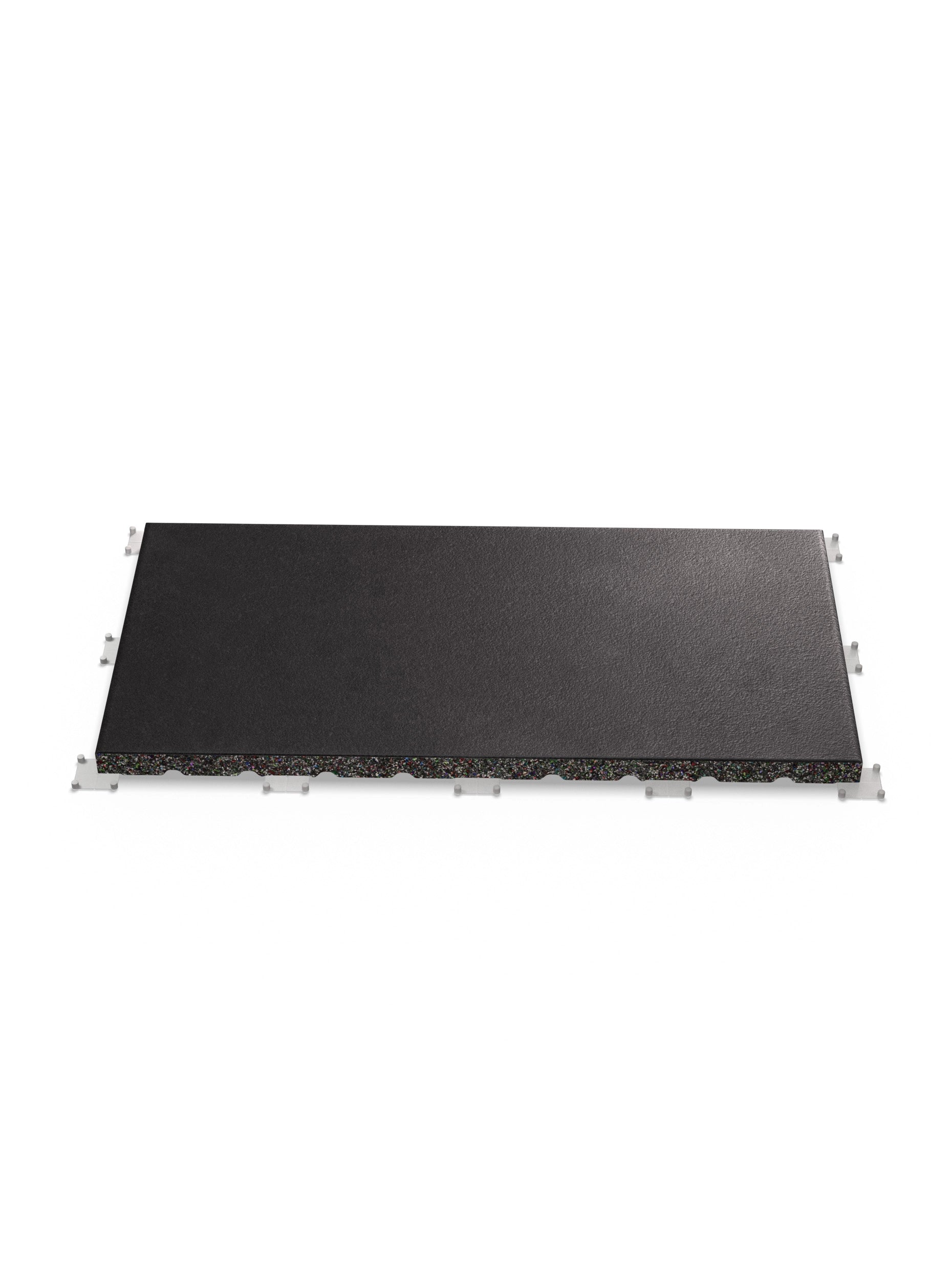 Feingranulat Oberfläche | Faserverstärkter Gummi | Steck-Verbundsystem | Zwei Schutzlagen sowie Air-Cushion Dämpfung | 40mm Stärke | 100x50cm