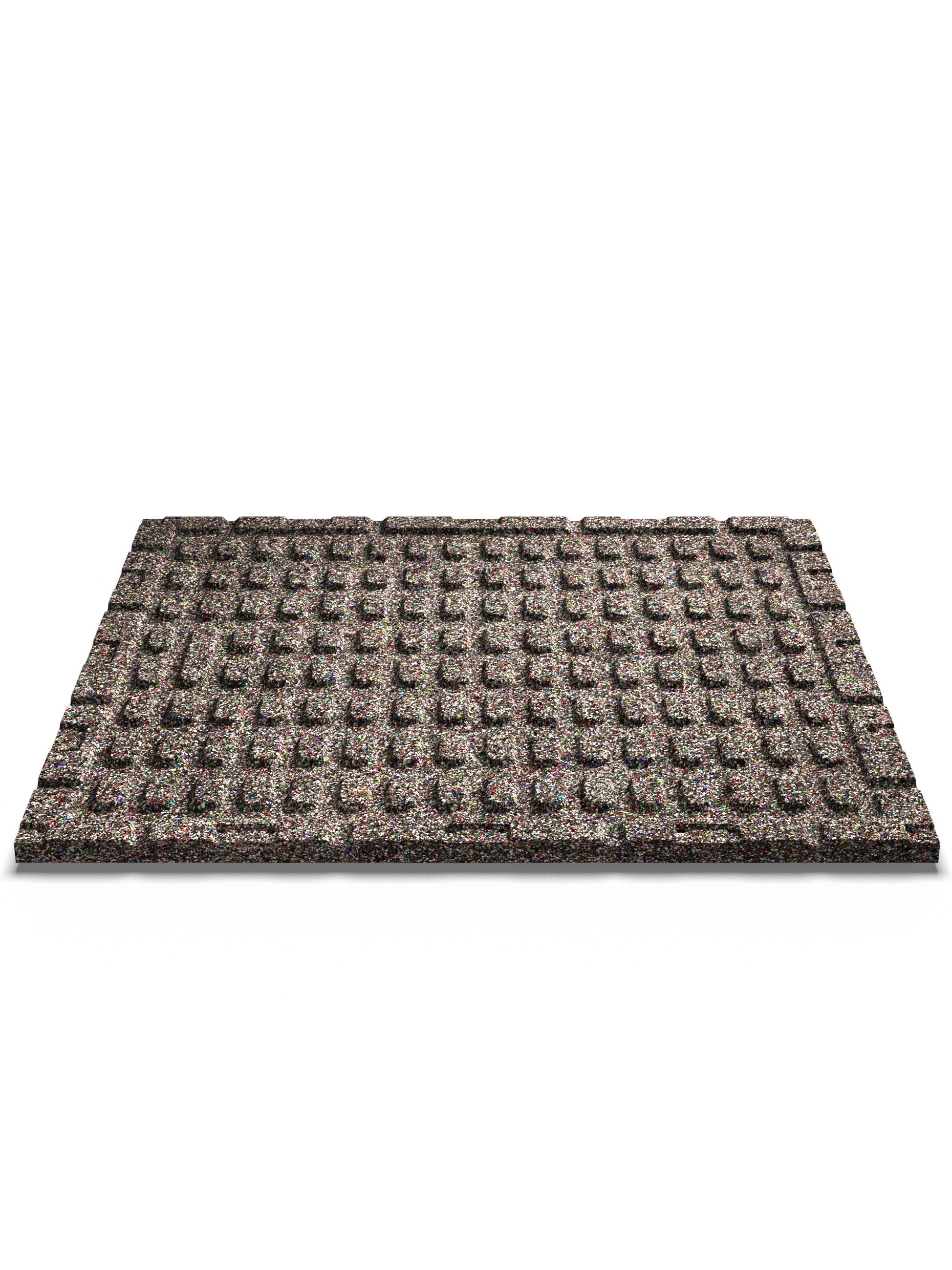 Bodenschutz | MaxProtect Bodenschutz 20 mm 100x100cm, hochwertiges Kautschuk | Steckverbindung | Feingranulat Oberfläche | Geruchsarm | TÜV