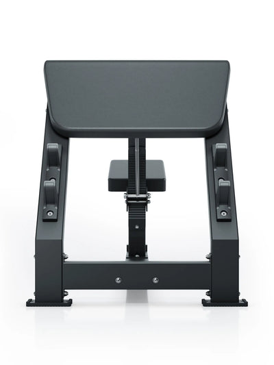 Preacher Curl Bank in Studioqualität | 2.5mm Stahlrahmen | Ergonomische Polster | Isoliertes Bizepstraining I Geführter Bewegungsablauf I Für Scott Curls mit SZ-Hantel
