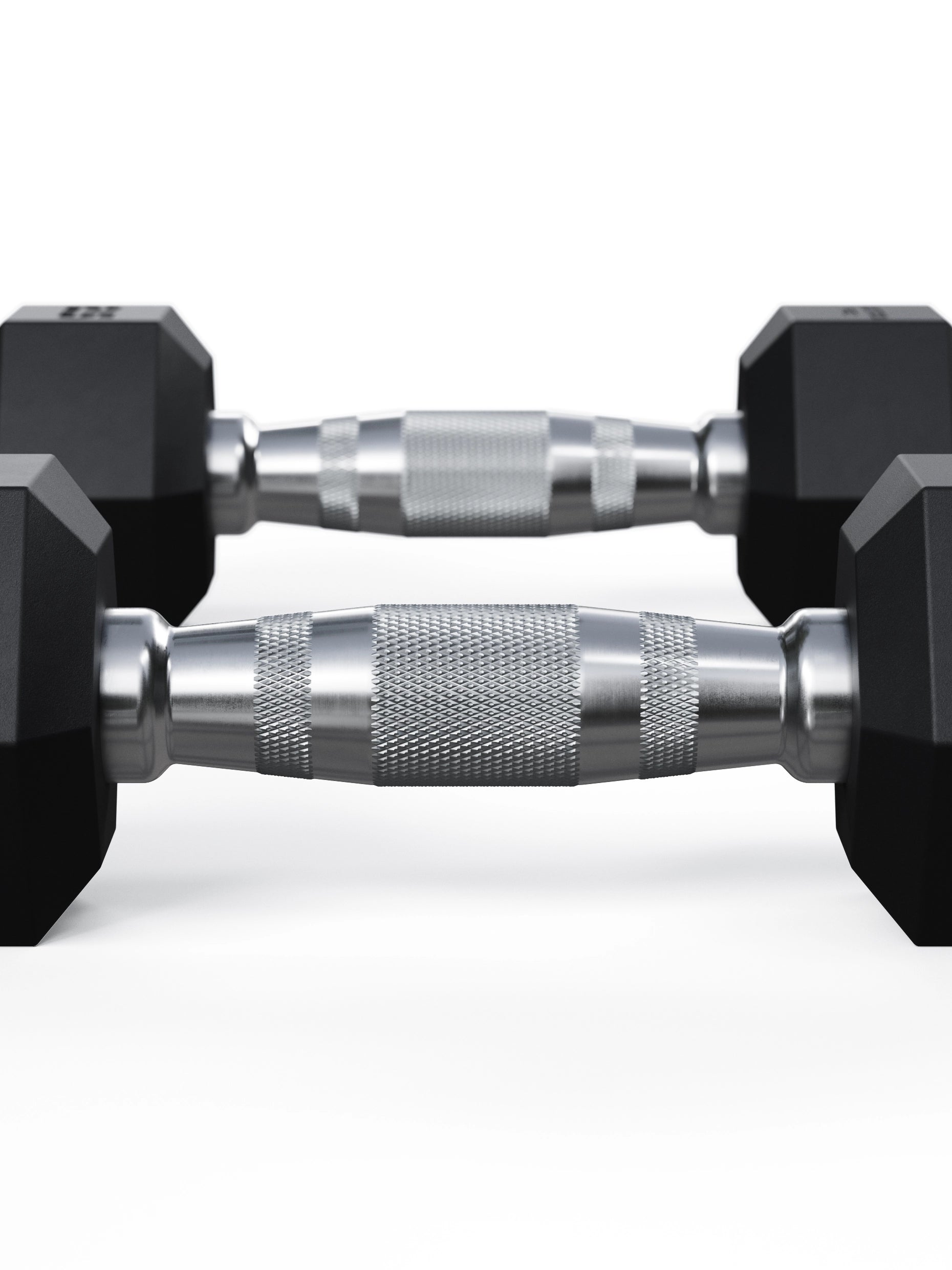 ATLETICA Hexagonhanteln PRO (Paar) | Polyurethan Hexagon Kurzhanteln | Dumbbells Pro - Gewichte mit bikonischem Griff mit Hartchrom Beschichtung | CNC gefräster Stahlkern | Paarweise von 2.5 bis 50kg, 