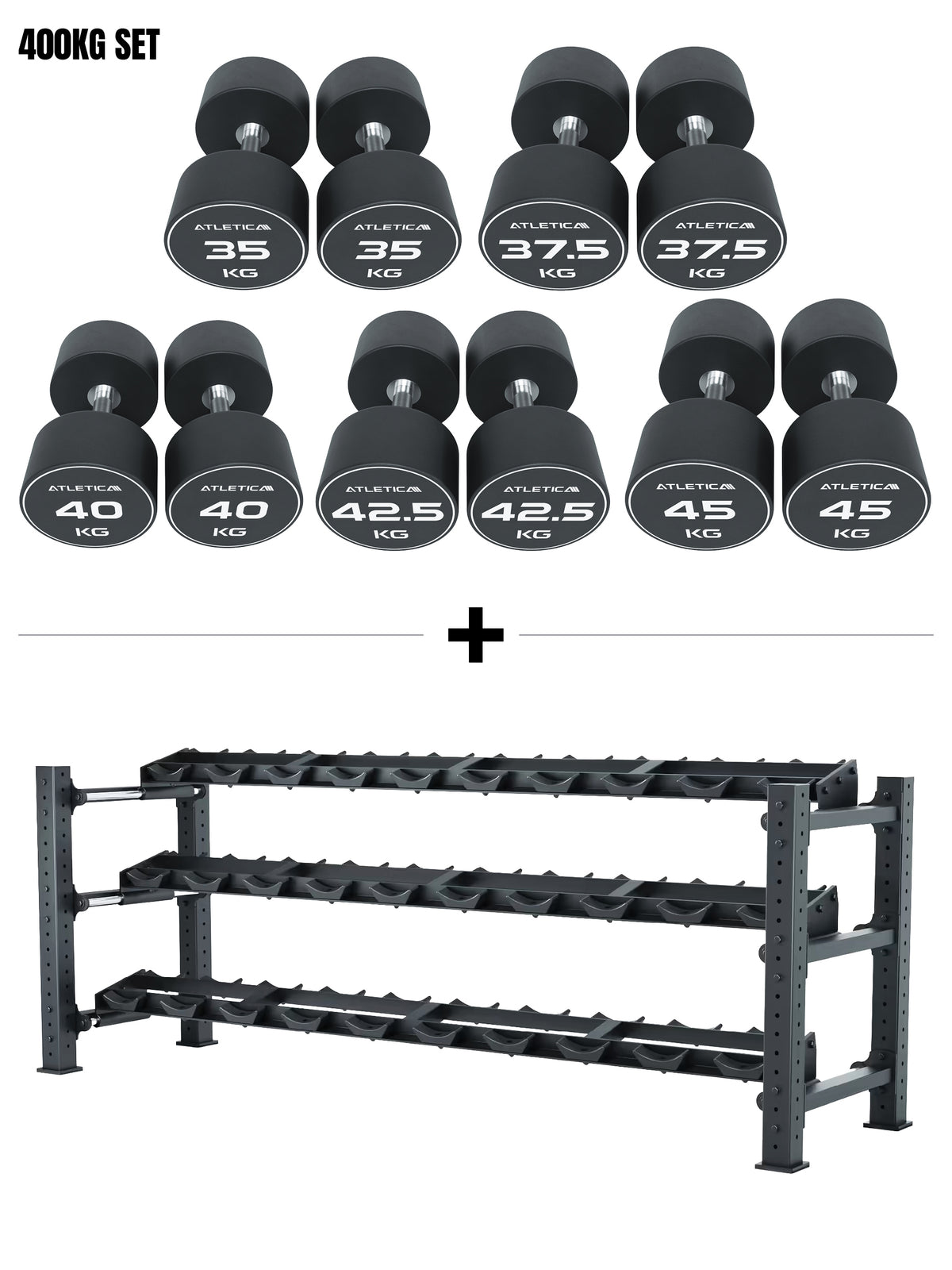ATLETICA Limited Edition Sets | Mammoth Set XL | Dumbbell Rack & PU ...