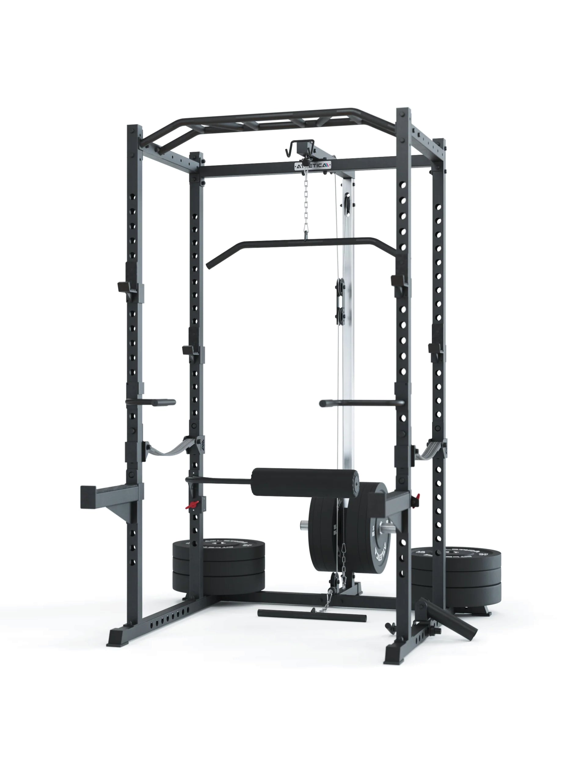 Power Rack LegBlocker R5 Serie: fixiert die Beine beim Latziehen, leicht und schnell an dem Rack anbringbar