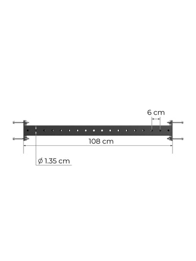 Crossbar Power Rack R8 108cm | Als Quer-Verbindung auf das Innenmaß handelsüblicher Langhanteln ausgelegt | Auch als Tiefen-Verbindung nutzbar