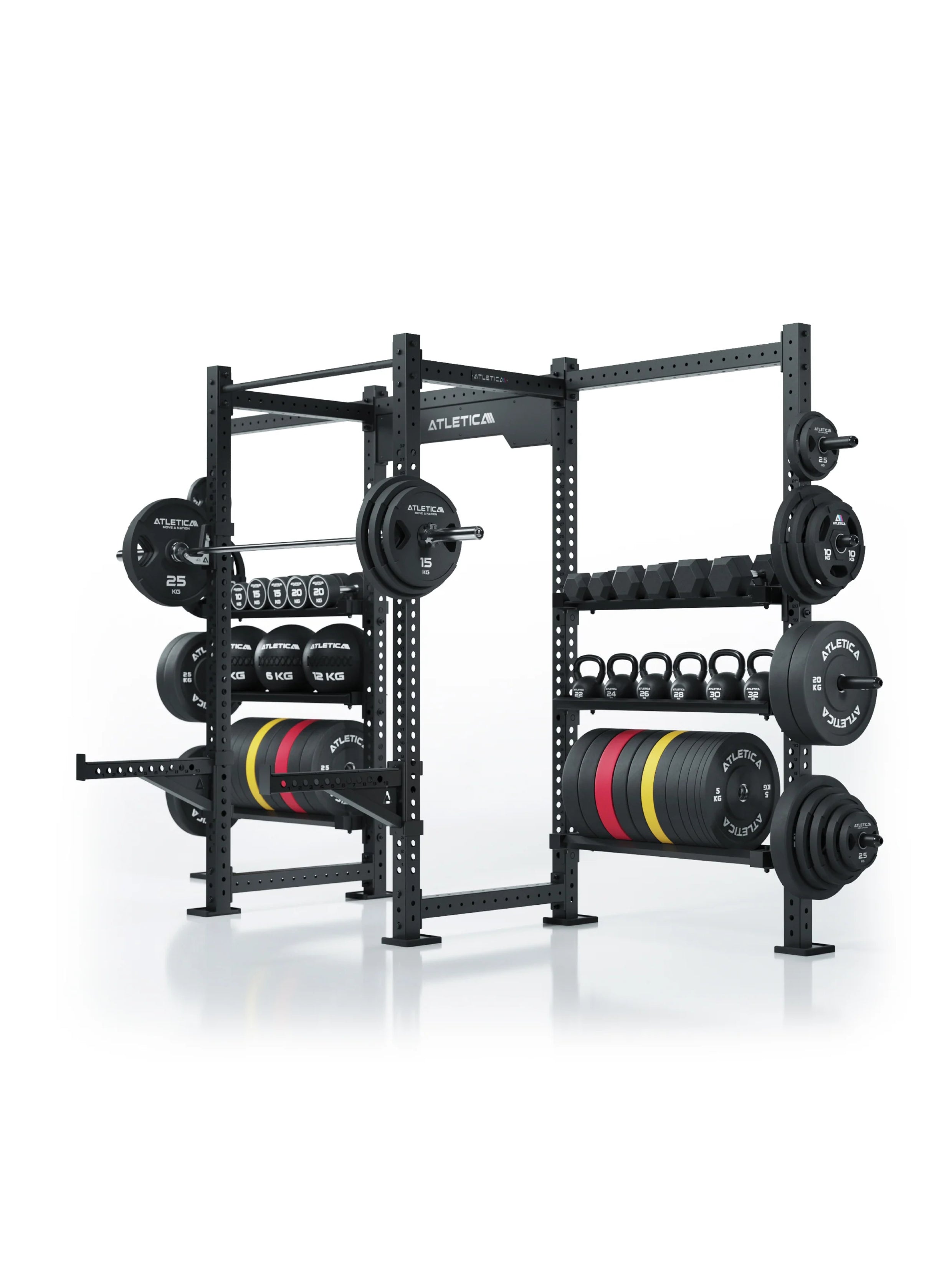 Kettlebells Regal: Zubehör für die R8 Serie, Einfache Montage am Squat Rack, Sorgt für Ordnung, Hohe Tragkraft