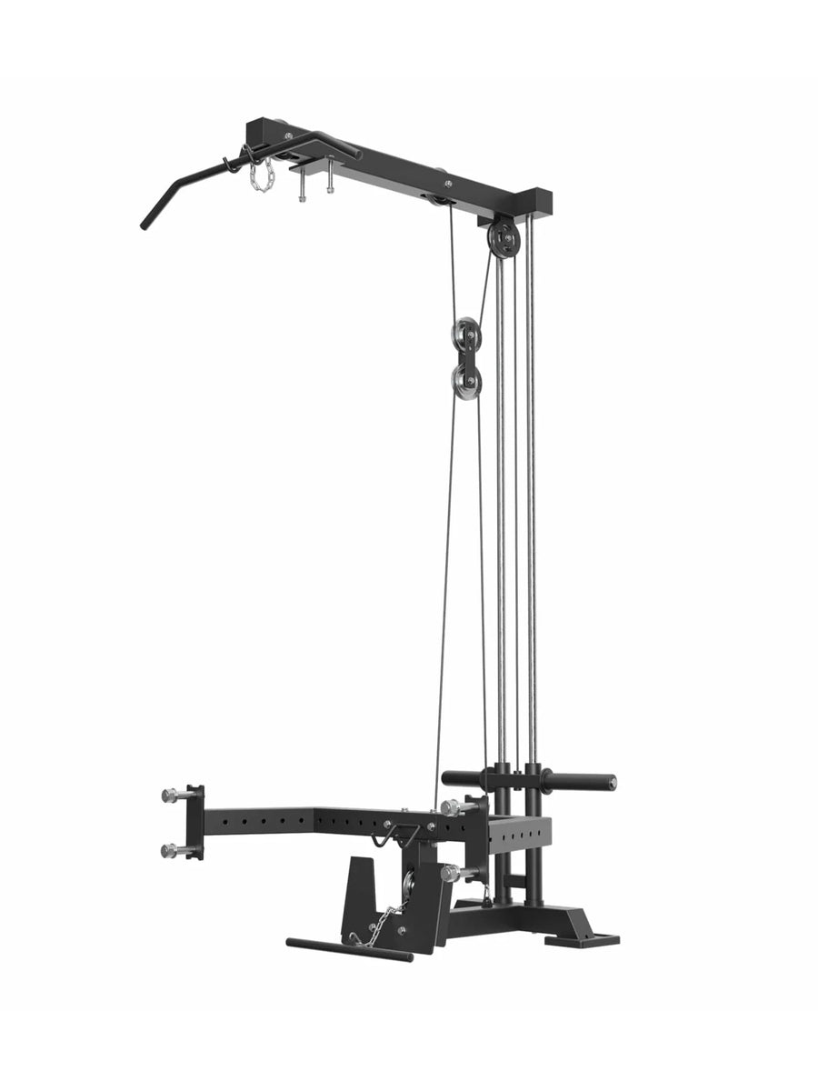 Latzug mit Rudereinheit R8 Serie: Cable Pull für ein gewichtsintensives Rückentraining | Kompatibel mit 30 und 50 mm Hantelscheiben | 66 kg Eigengewicht